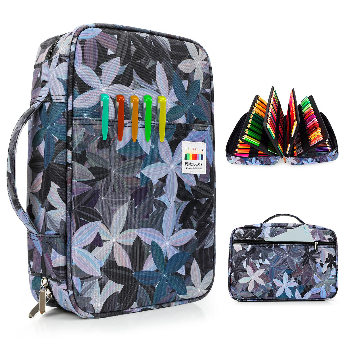 YOUSHAERS 300 Slots Pencil Case - Color Pencil Case Organizer Pen Case with Multilayer Holder for