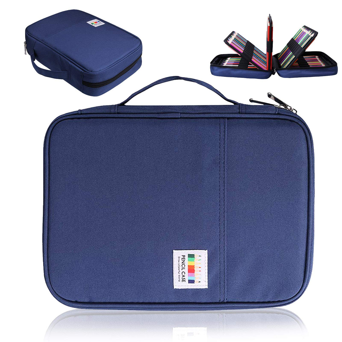 AYVANBER Colored Pencil Case 220 Slots Gel Pens Holder Waterproof Organizer Bag Portable Artist