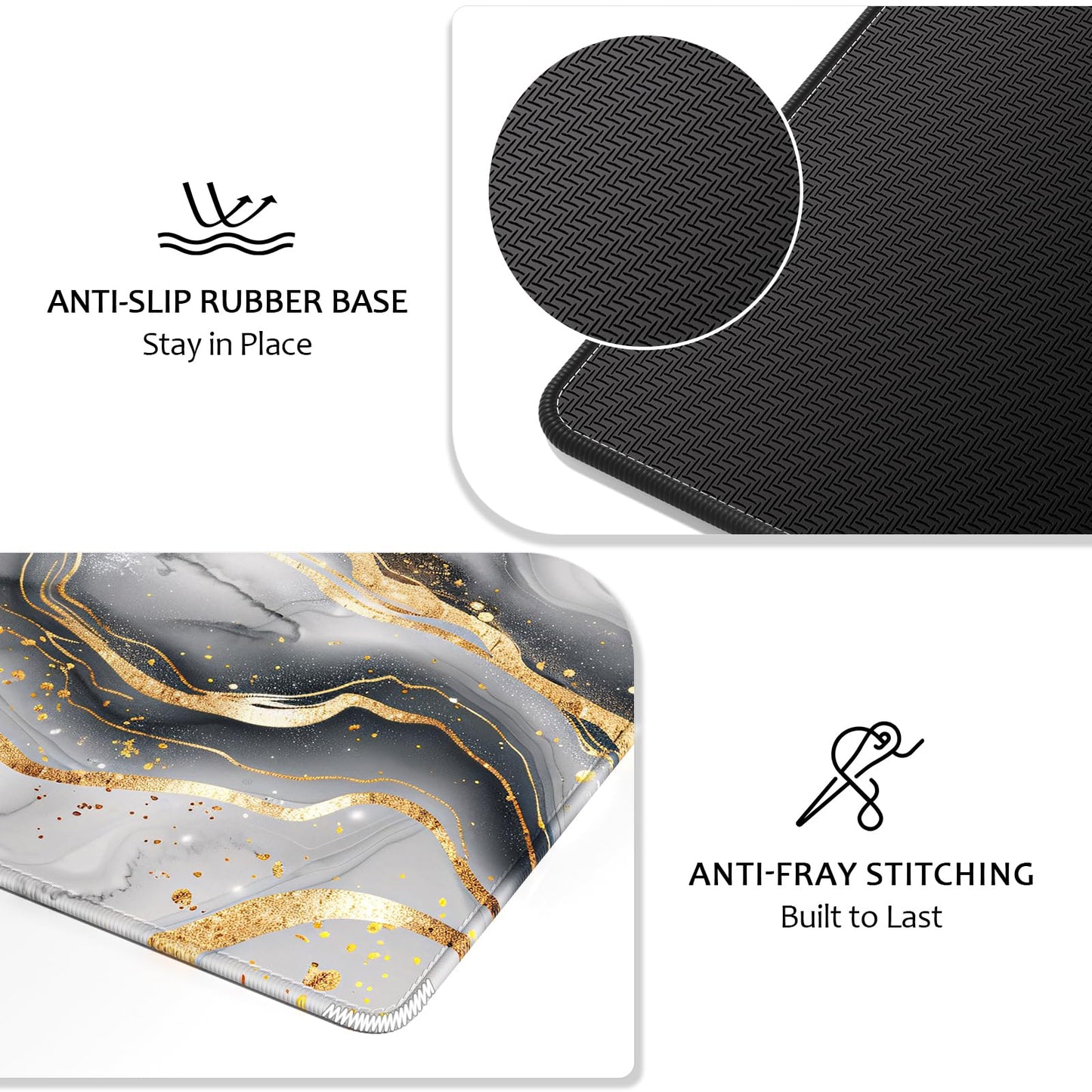 Auhoahsil Ultra Large Gaming Mousepad, XXL Desk Mat, Pretty Extended Full Size Desktop Matt for