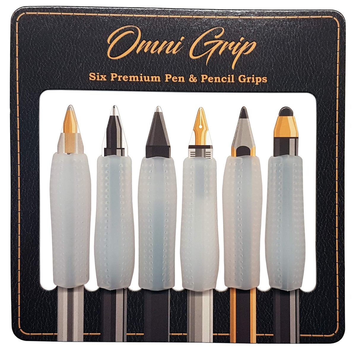 Omni Grip 6-Pack of Premium Comfort Grips, Perfect for Apple Pencil, Apple Pencil 2, Styluses, Pens