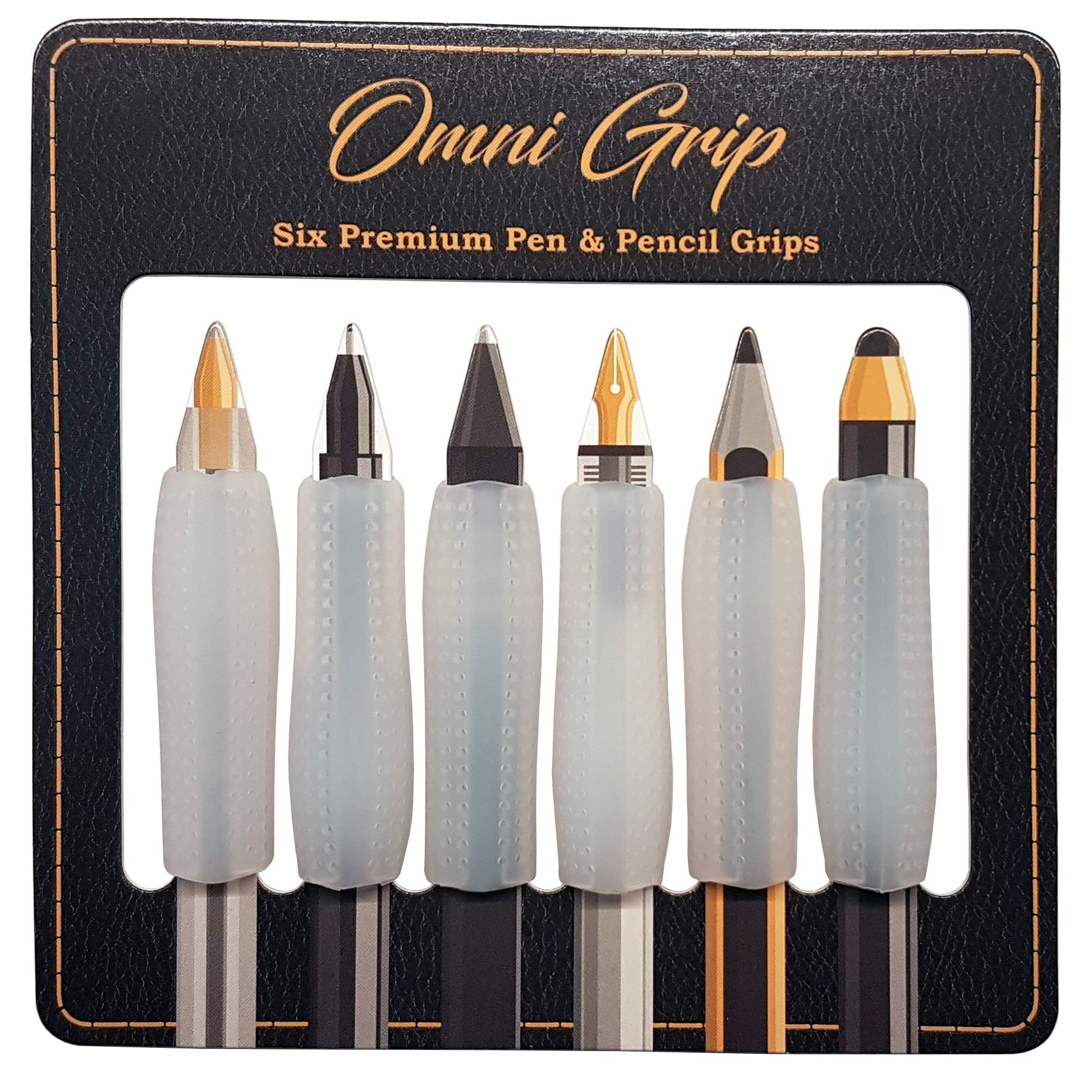 Omni Grip 6-Pack of Premium Comfort Grips, Perfect for Apple Pencil, Apple Pencil 2, Styluses, Pens