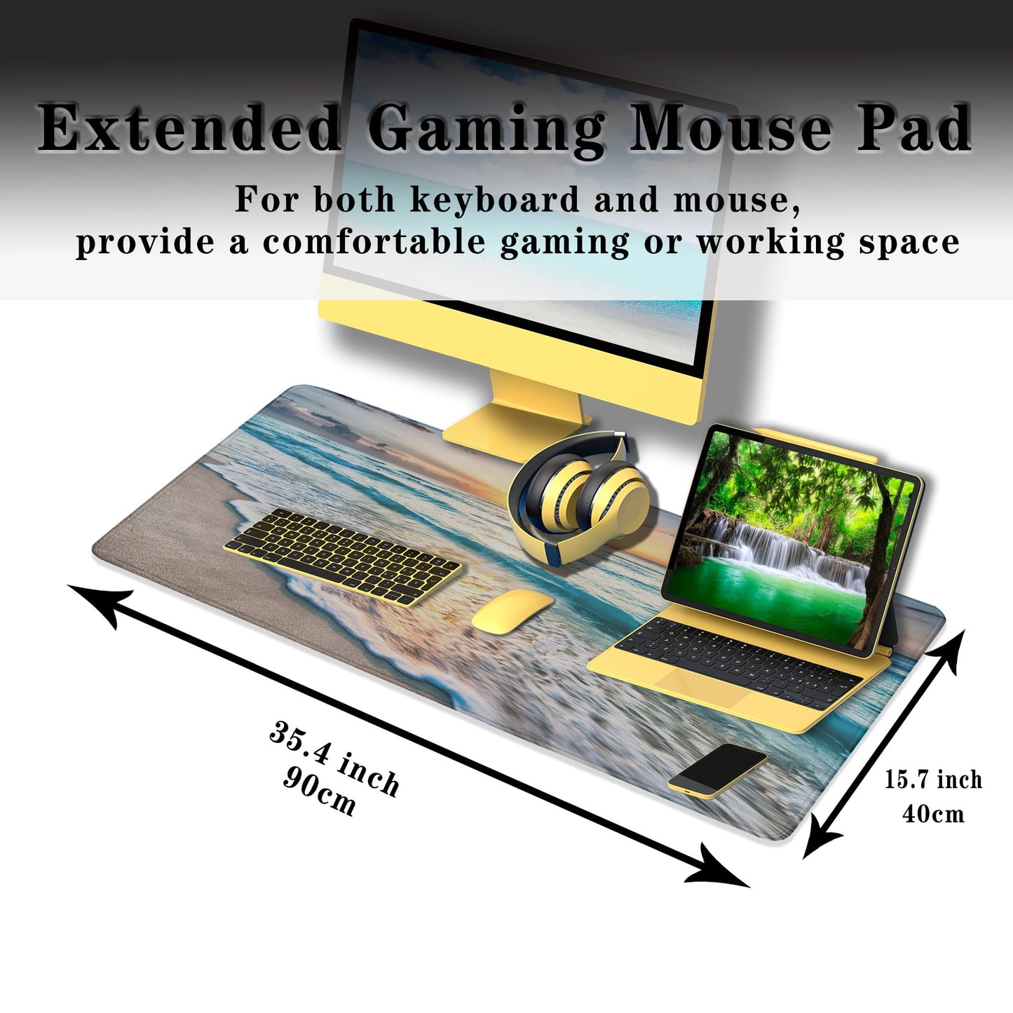 Samgula Keyboard Mats Desk Accessories Kit Gaming Mousepad Big Mouse Pads Pc Desk Mat Full Desk Mat