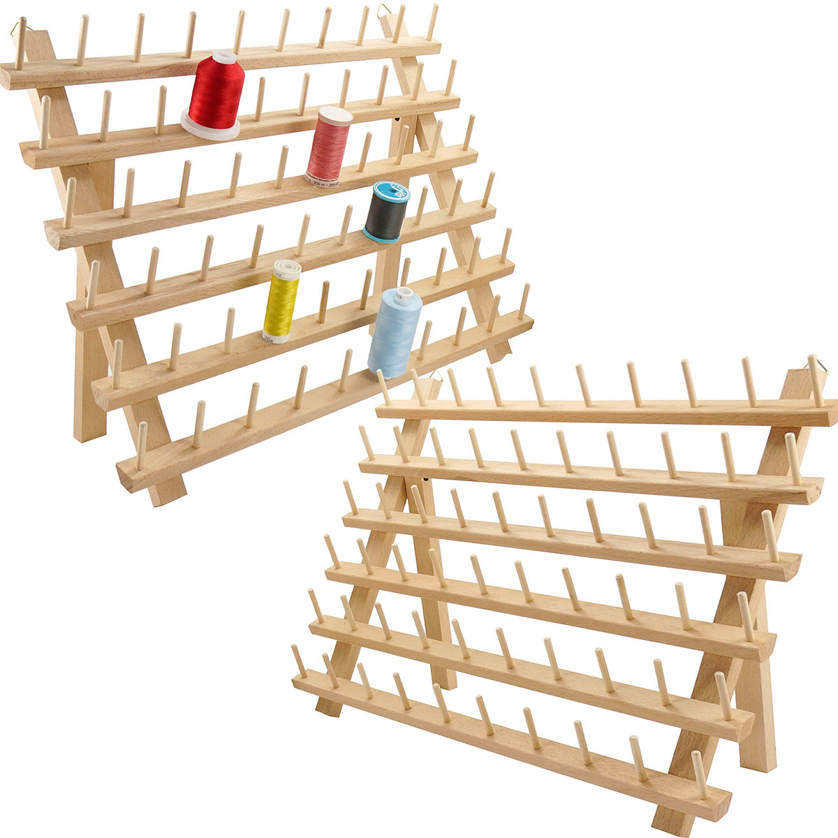 New brothread 2X60 Spools Wooden Thread Rack