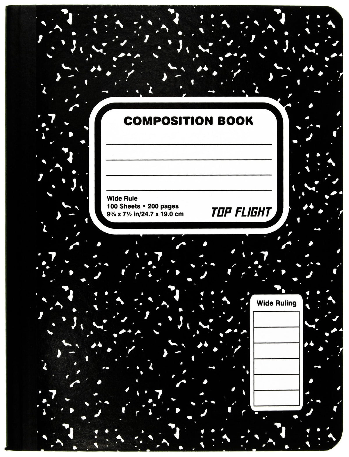 Top Flight Composition Book, Wide Rule, 100 Sheet