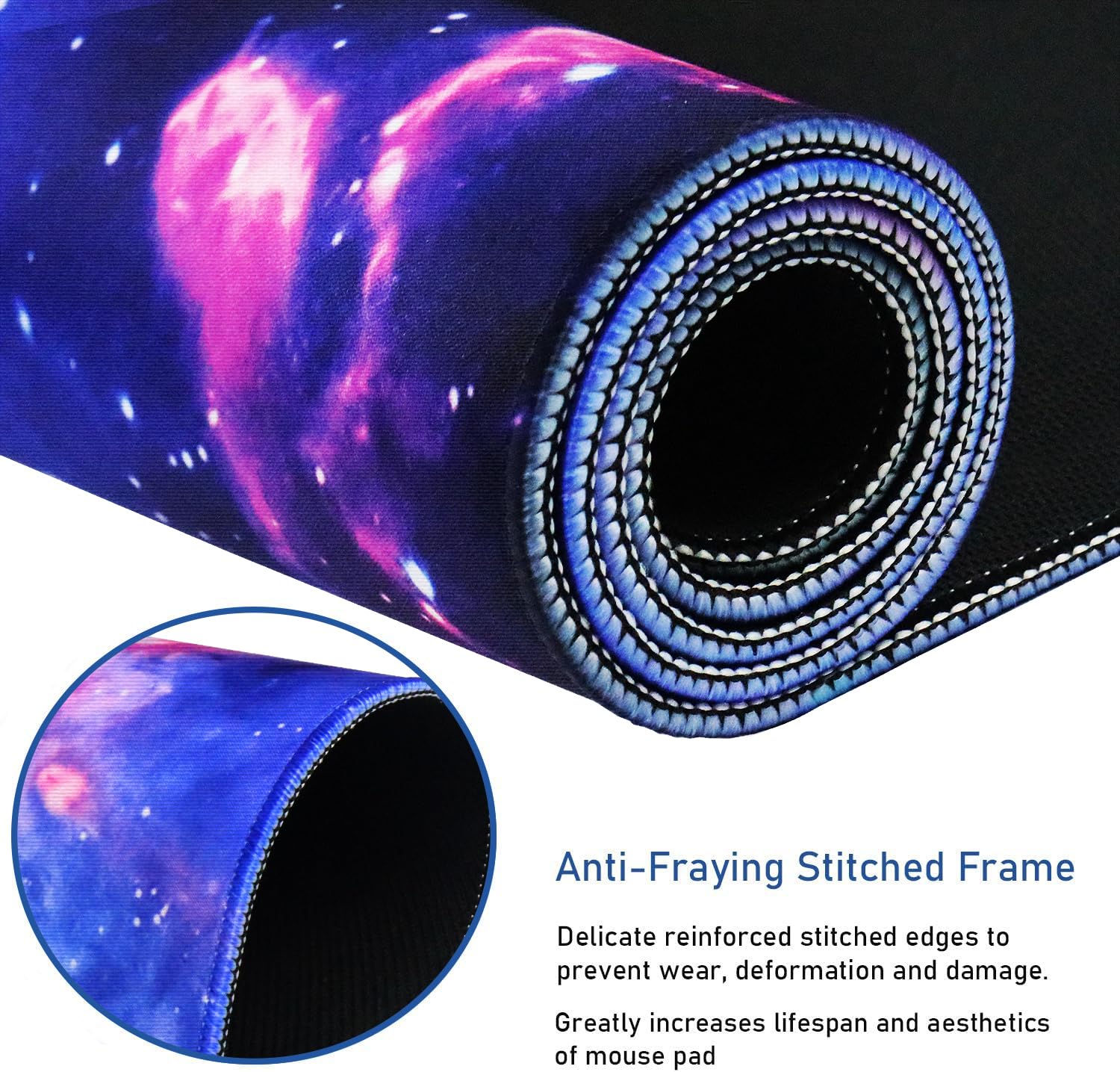 Large Extended Gaming Mouse Pad with Stitched Edges, Waterproof 31.5X15.7In