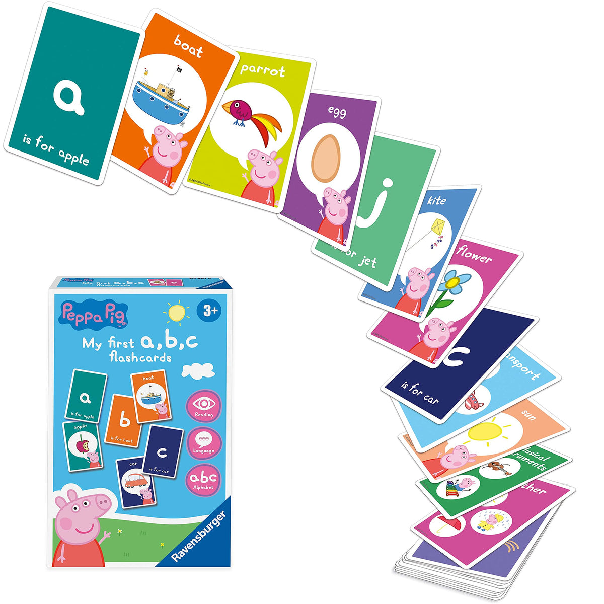 Ravensburger Peppa Pig My First Flash Card Game Kids Age 4 Years Up - Ideal Early Learning, Object