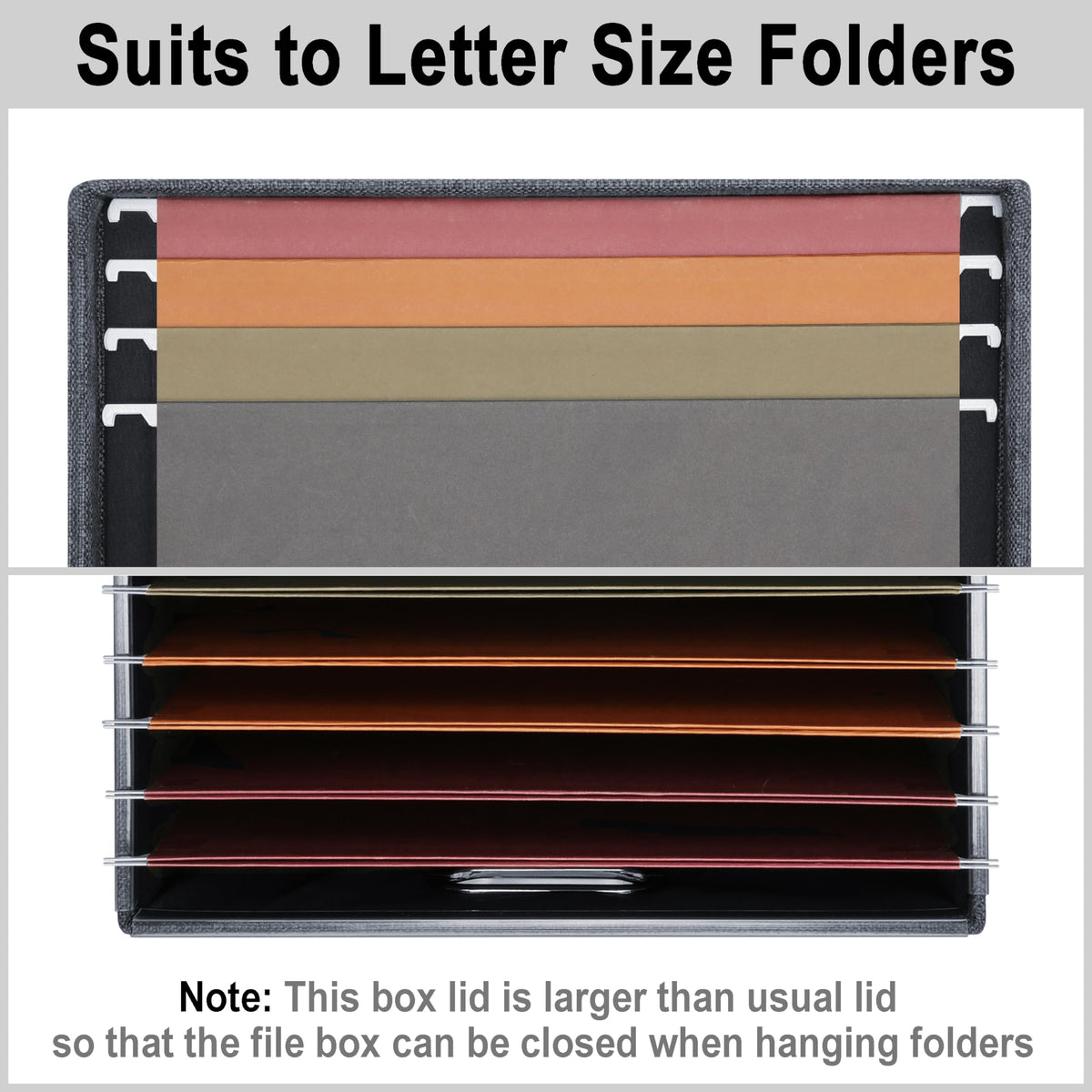 Storage Bins With Lids Office Organization File Folder Organizer Boxes