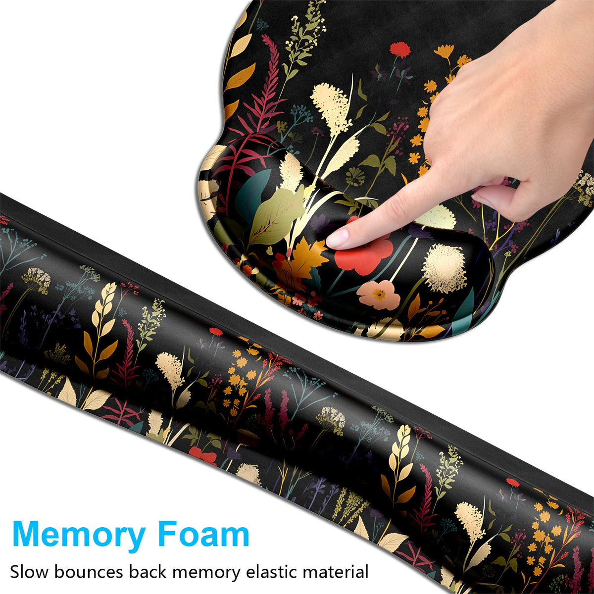 Dapesuom Keyboard Wrist Rest and Mouse Pad with Wrist Support, Cute Memory Foam Cushion for