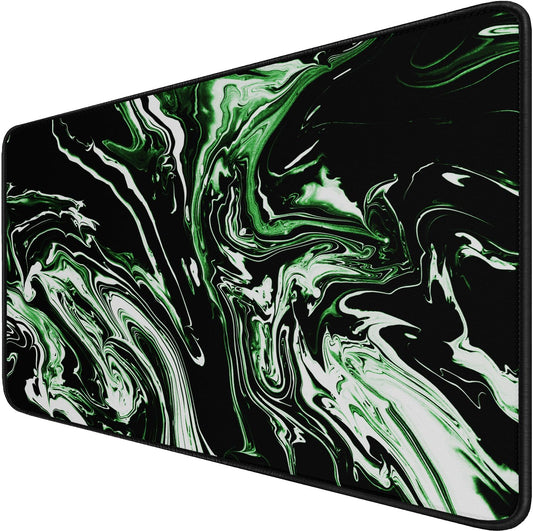 Large Extended Mouse Pad with Stitched Edges, Non-Slip Natural Rubber Base