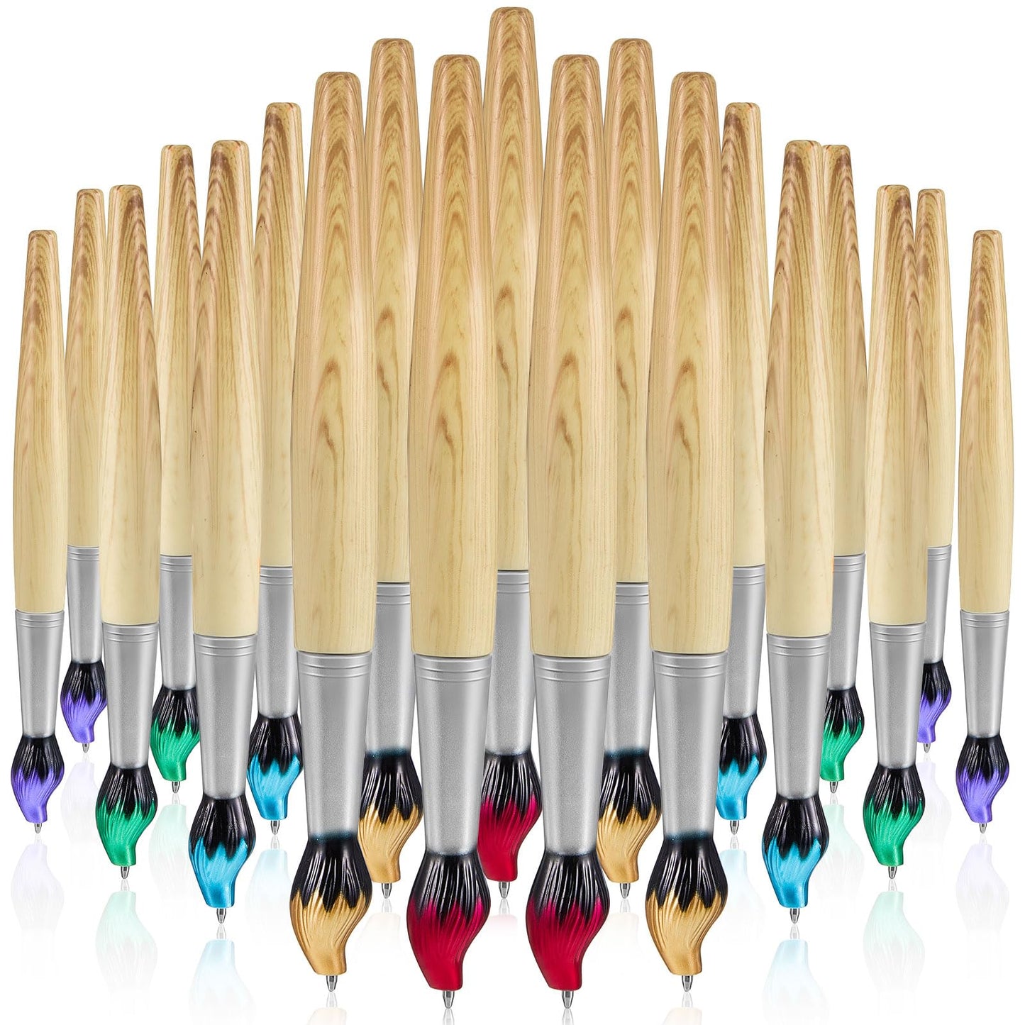 Outus 30 Pieces Bamboo Paintbrush Pens for Art Teachers Gifts