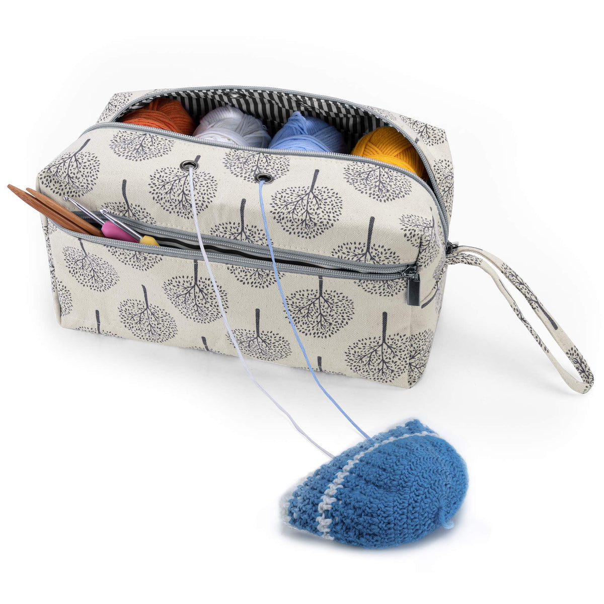 LUXJA Large Yarn Storage Bag for Yarn Skeins, Trees