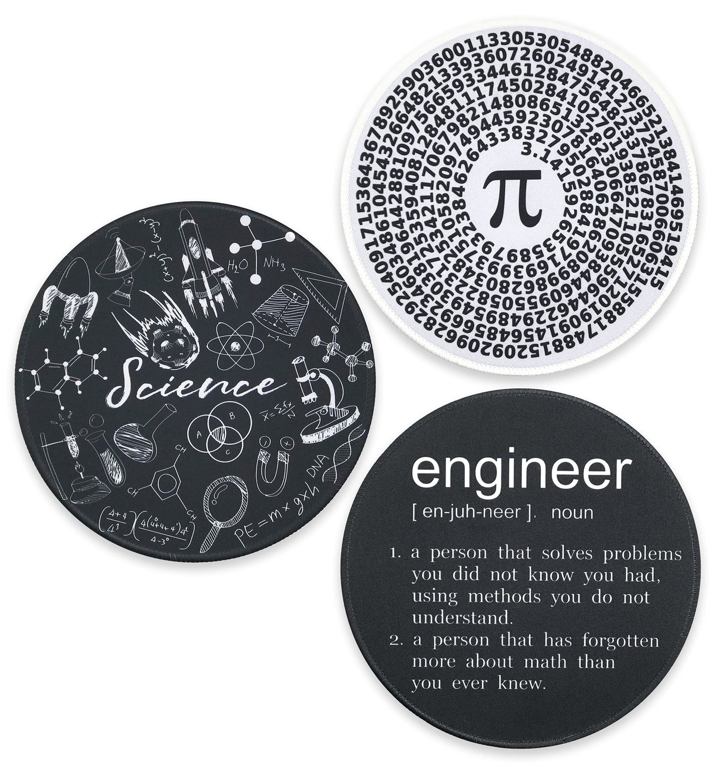 Eleville Mouse Pad Bundle of 3 Science Pi Decimal Engineer Definition Physics Chemistry Science