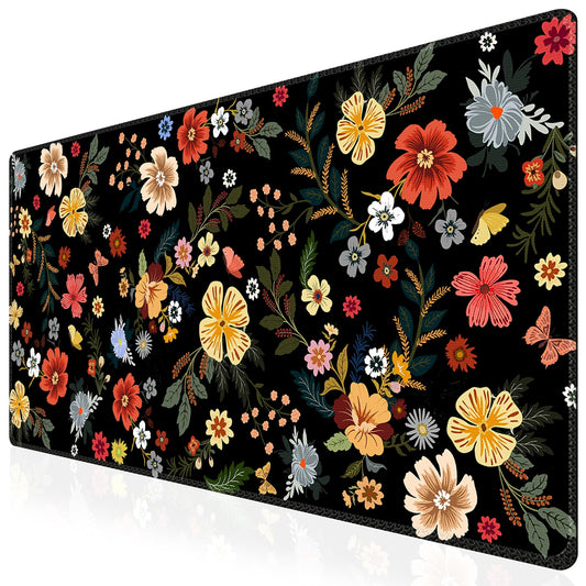 iCasso Desk Matt for Desktop, Cute Desk Pad Mat,Large Mouse Pad,Floral