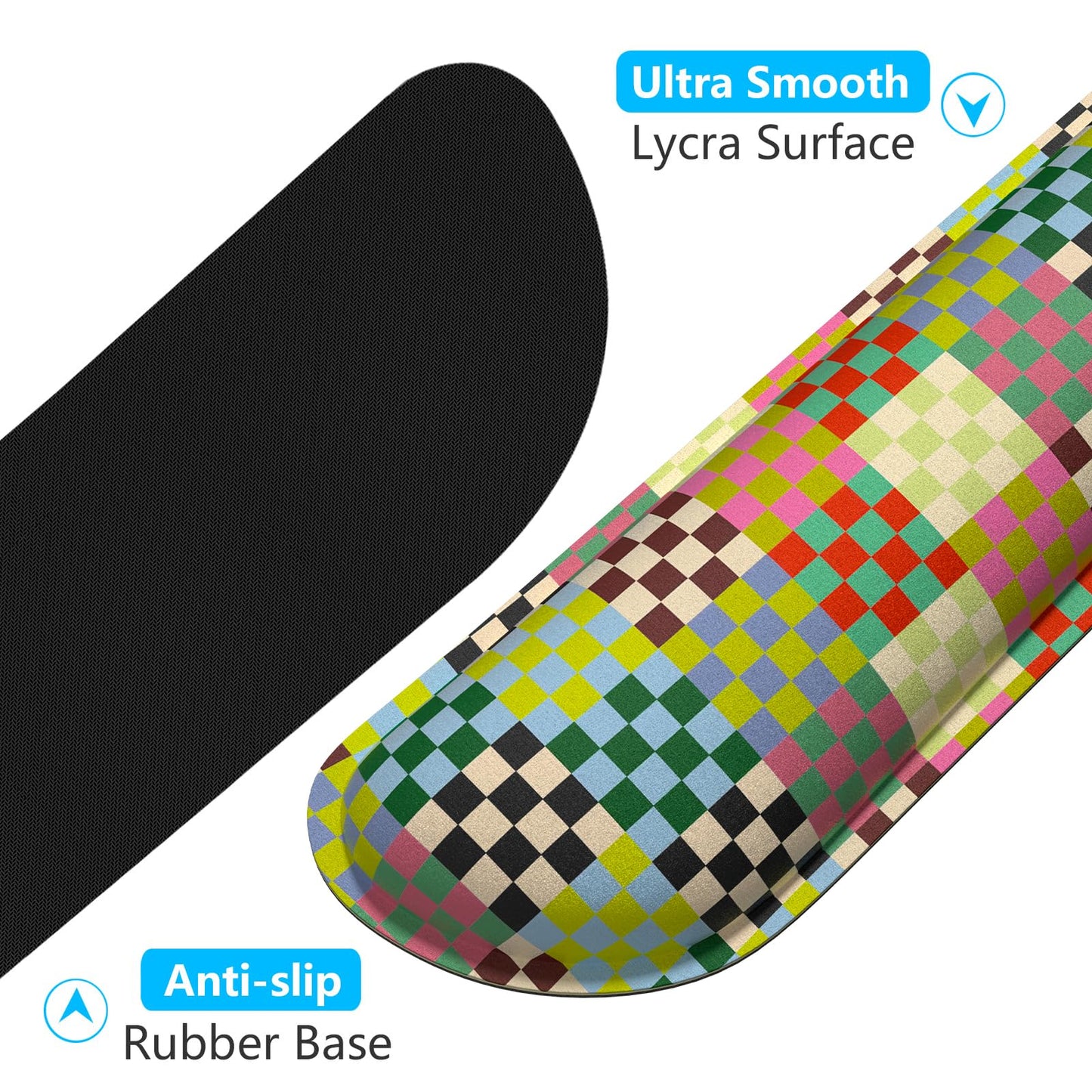 Dapesuom Enlarge Keyboard Wrist Rest, Memory Foam Wrist Cushion for Support, Cute Typing Pain