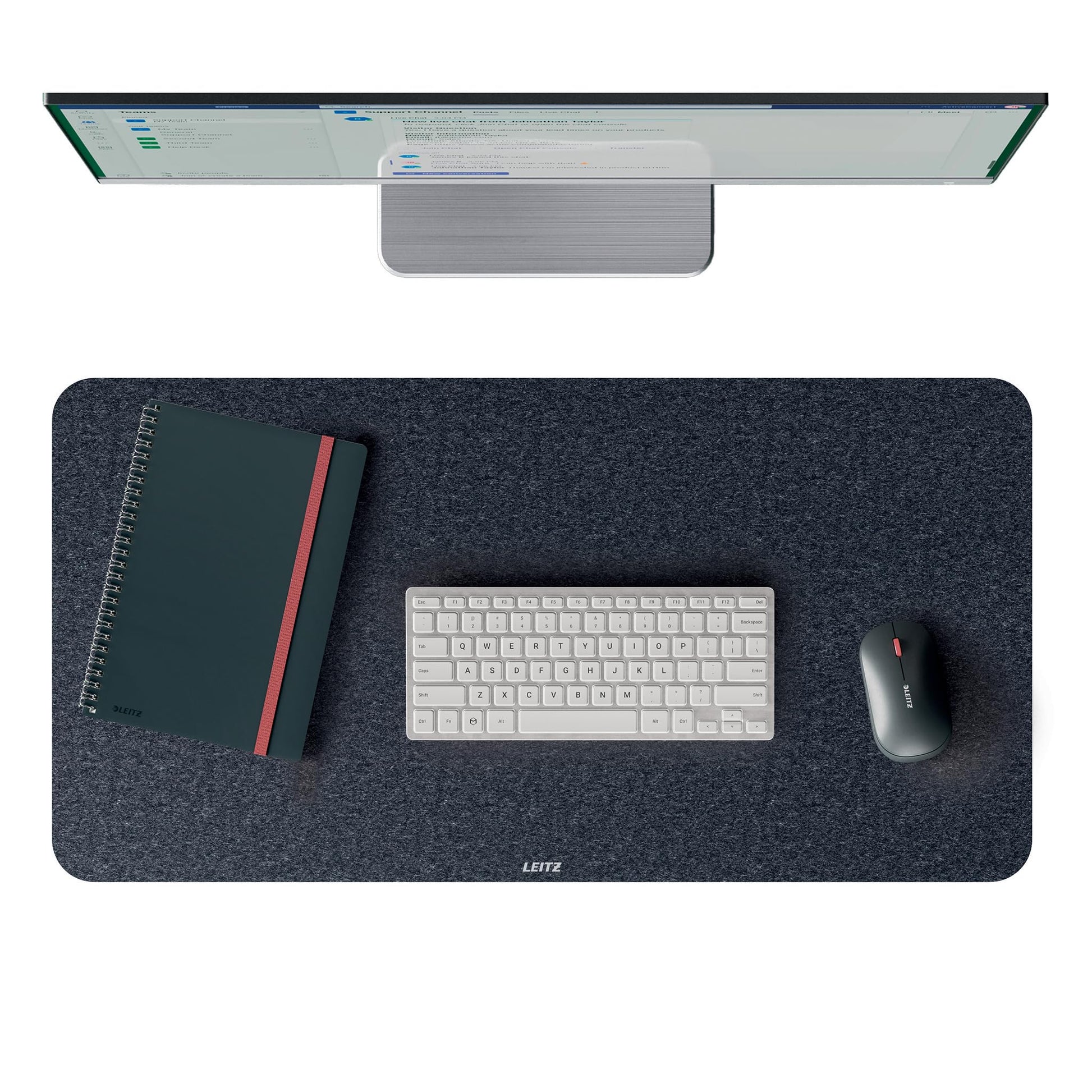 Leitz Large Felt Desk Pad, Felt Desk Pad, Non-Slip Soft Surface Keyboard Mouse Pad for Office or