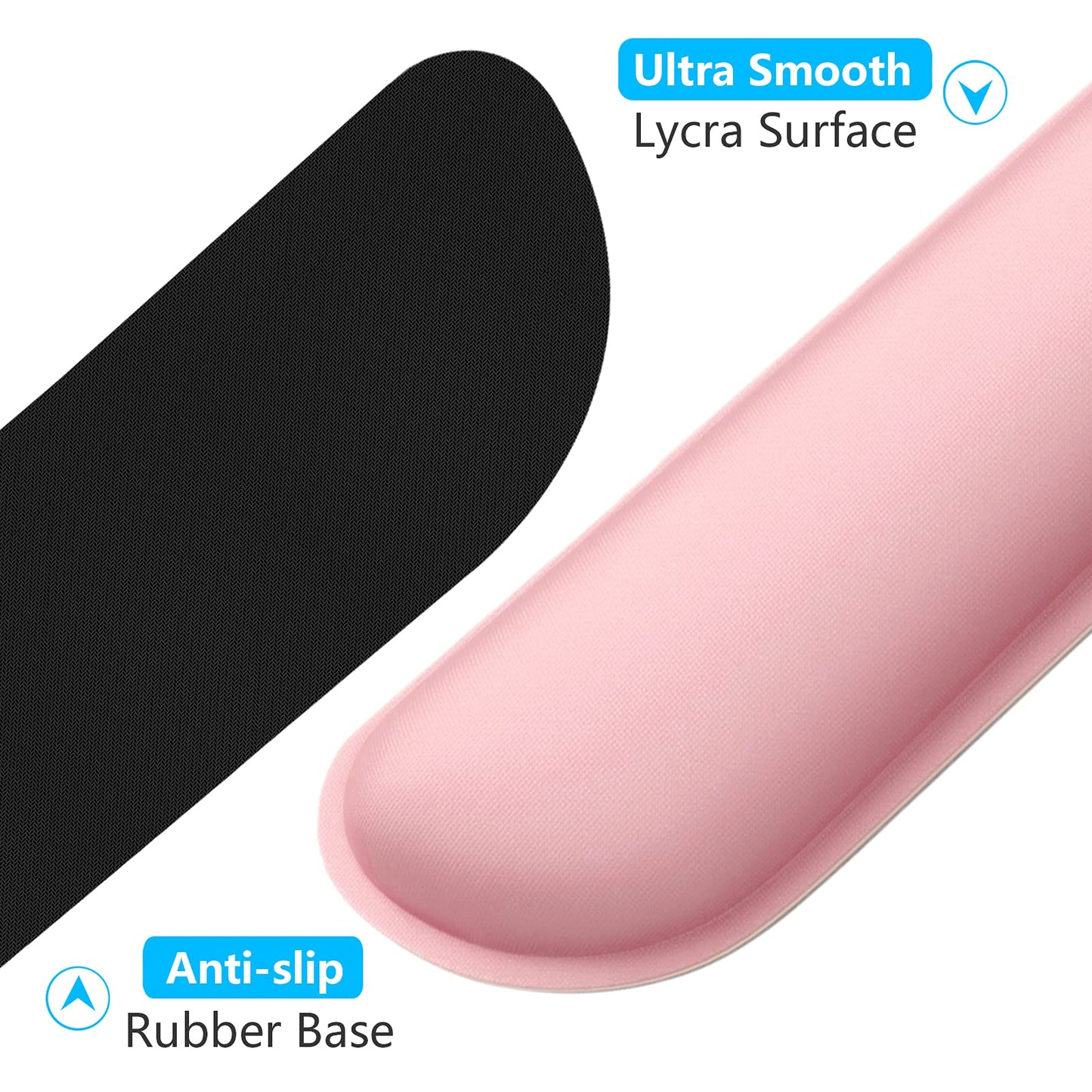Dapesuom Enlarge Keyboard Wrist Rest, Memory Foam Wrist Cushion for Desk Mats Support, Cute Typing