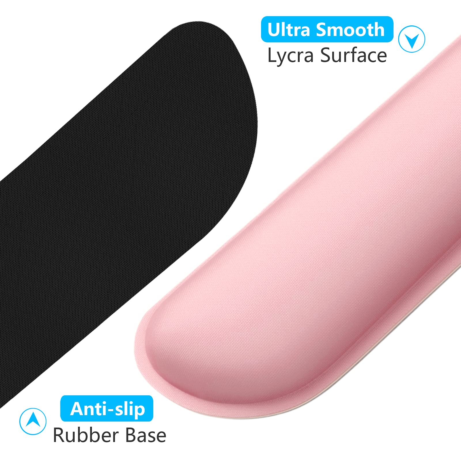Dapesuom Enlarge Keyboard Wrist Rest, Memory Foam Wrist Cushion for Desk Mats Support, Cute Typing