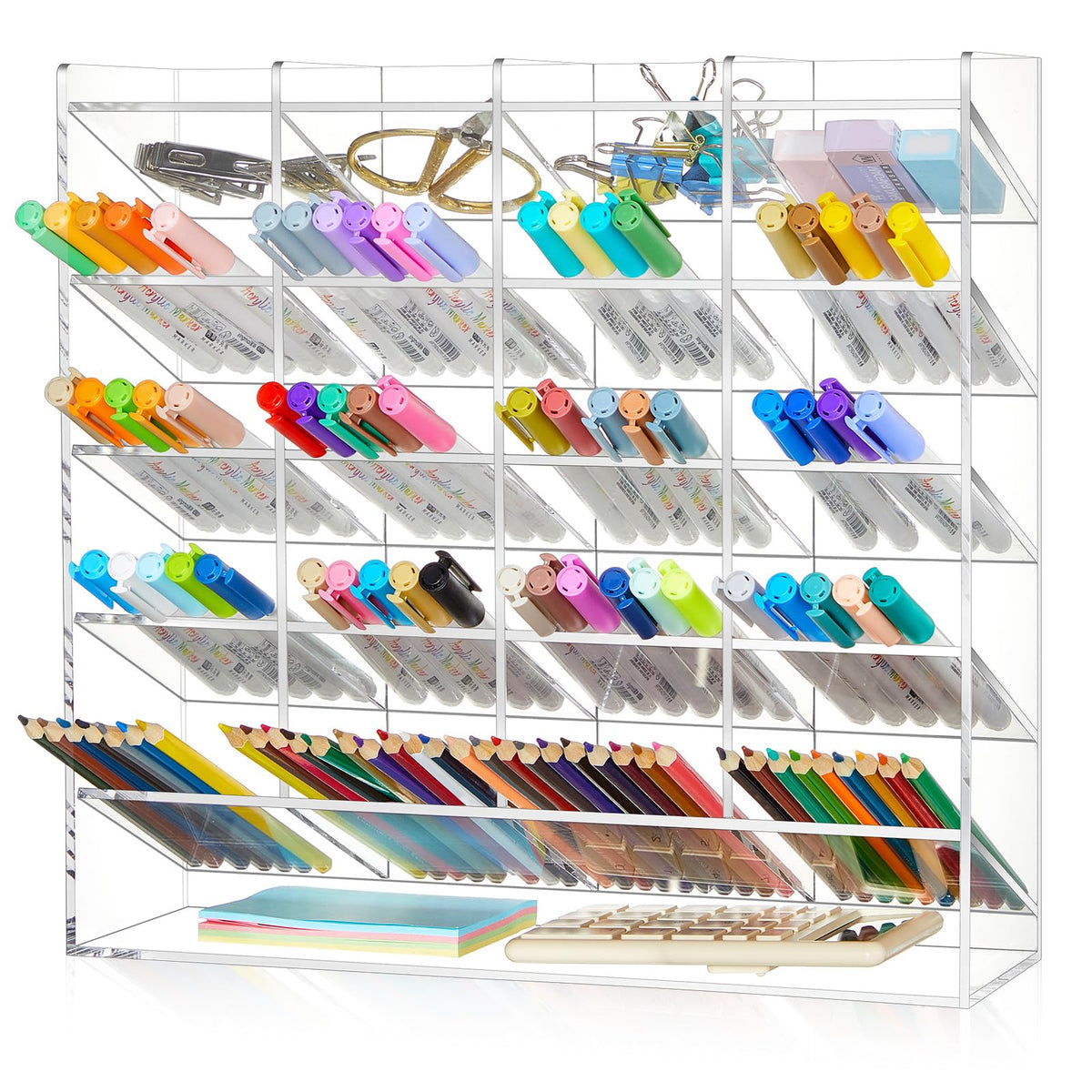 MotiMind Acrylic Pen and Marker Organizer for 250 Markers
