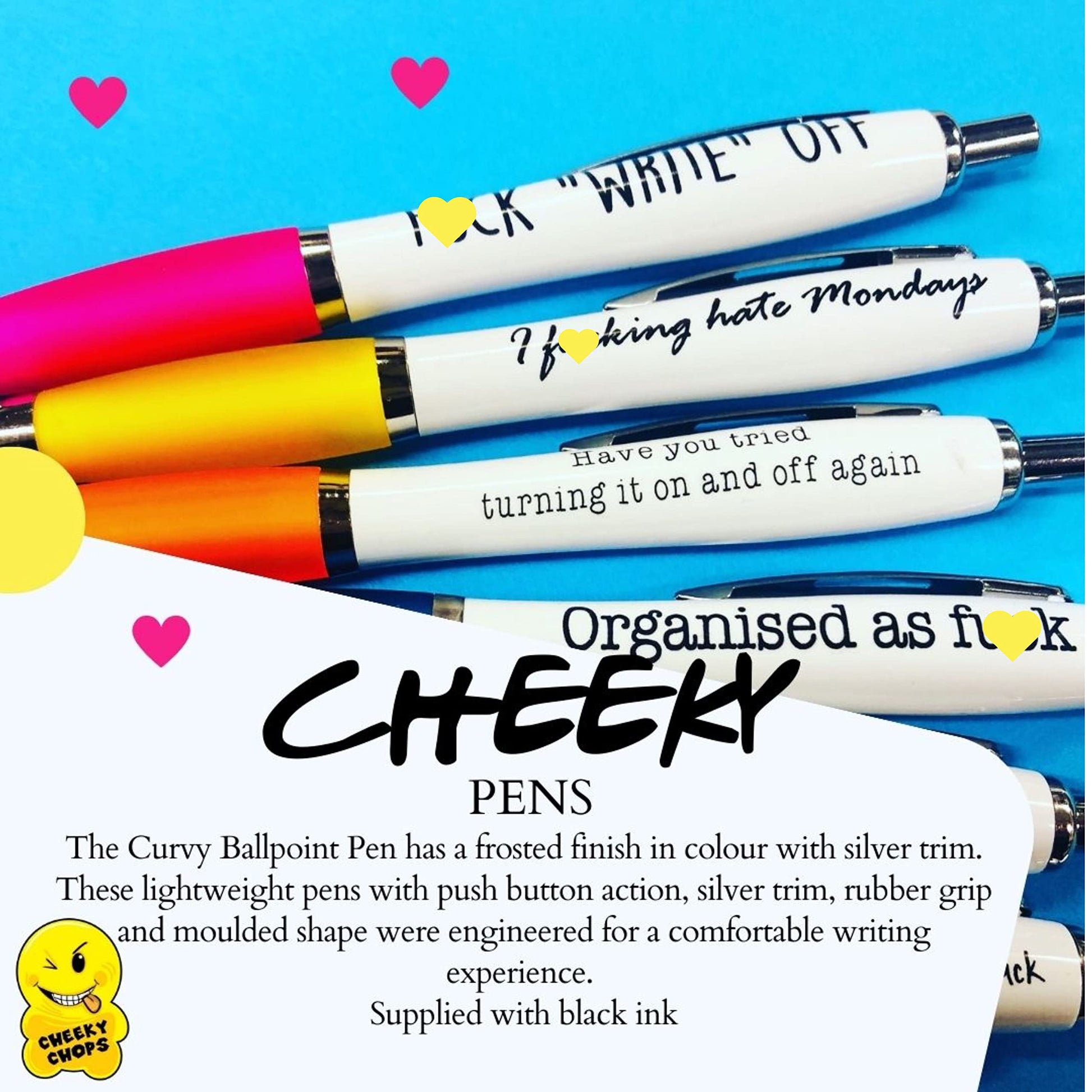 Cheeky Chops Funny Rude pens F**k off to your new job then Leaving present PEN65