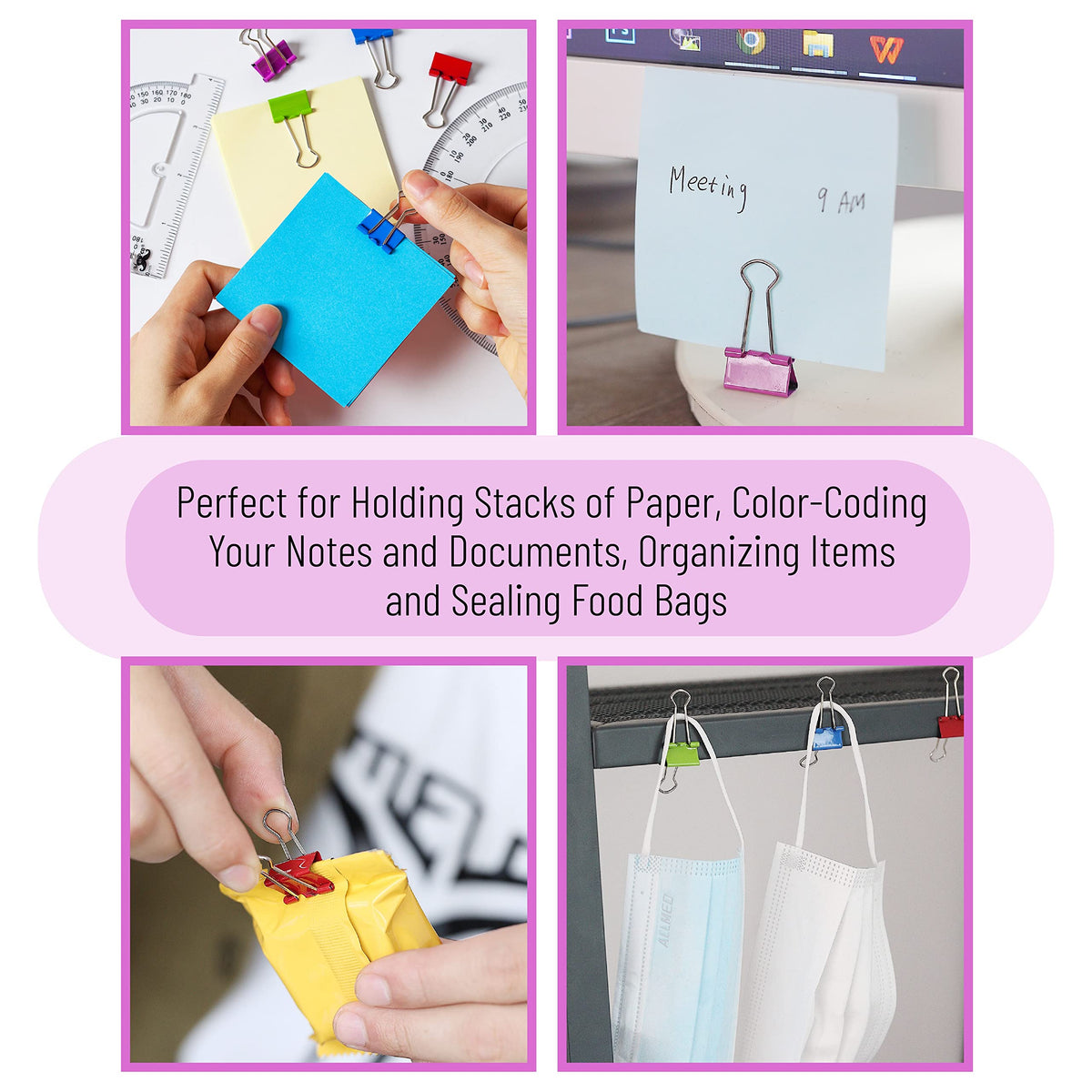 Mr. Pen- Binder Clips, 120 pcs, 0.75", Small Size