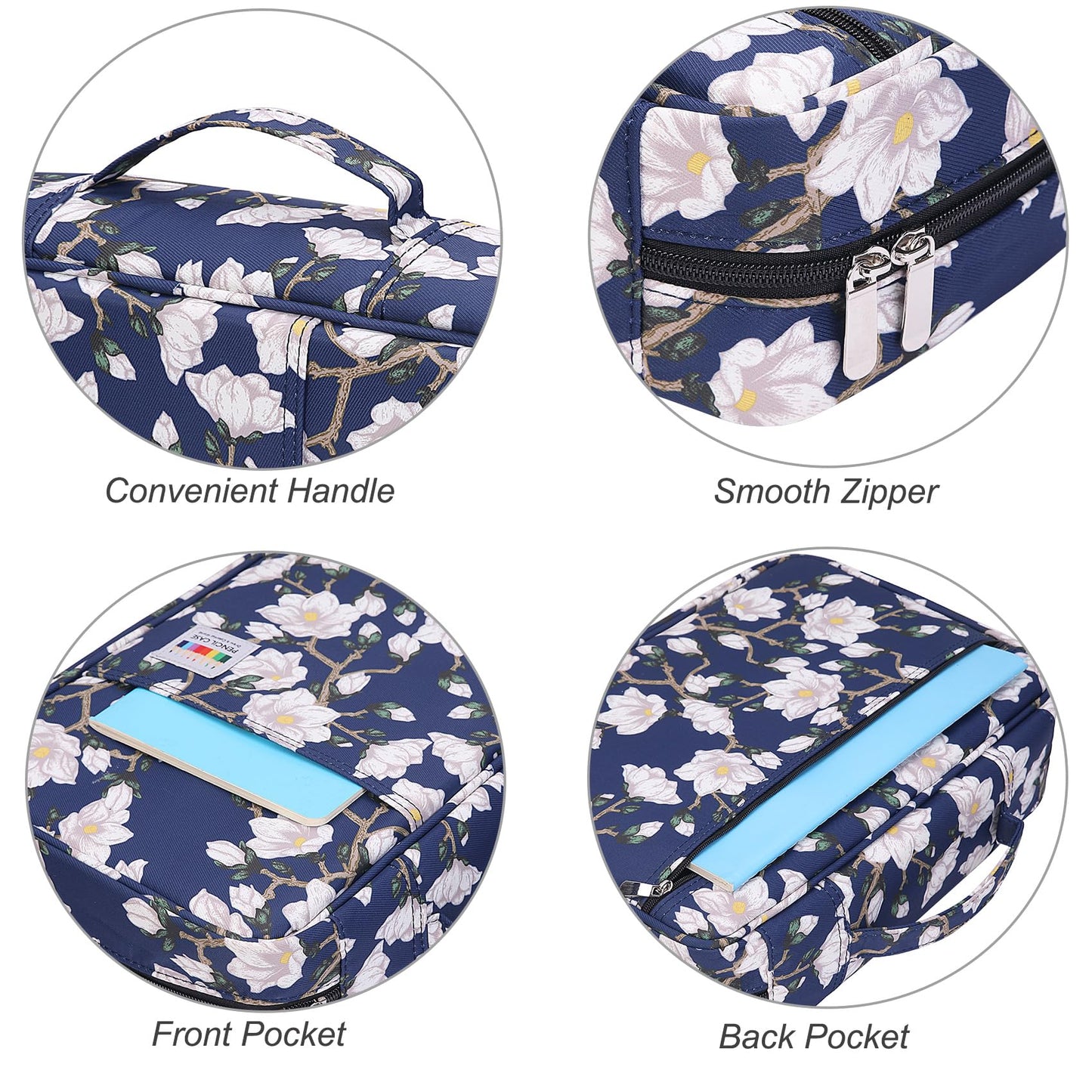 BOMKEE Large Capacity Pencil Case for Adults, 304 Slots Pen Case Pencil Case Multi Compartments