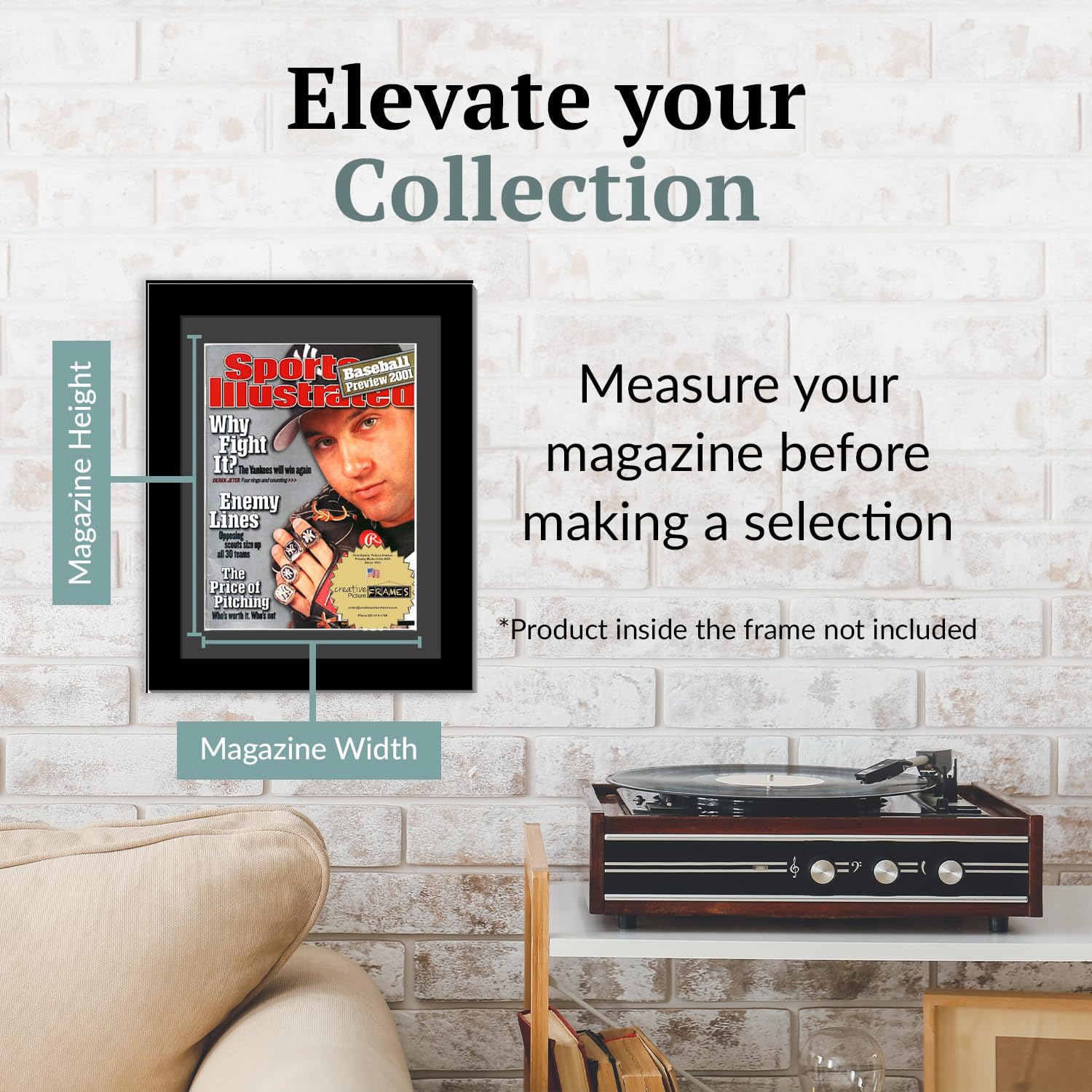 Creative Picture Frames 8.5 x 11.25 Magazine Frame with Full-Strength Glass, Holds Up To A 1/4"