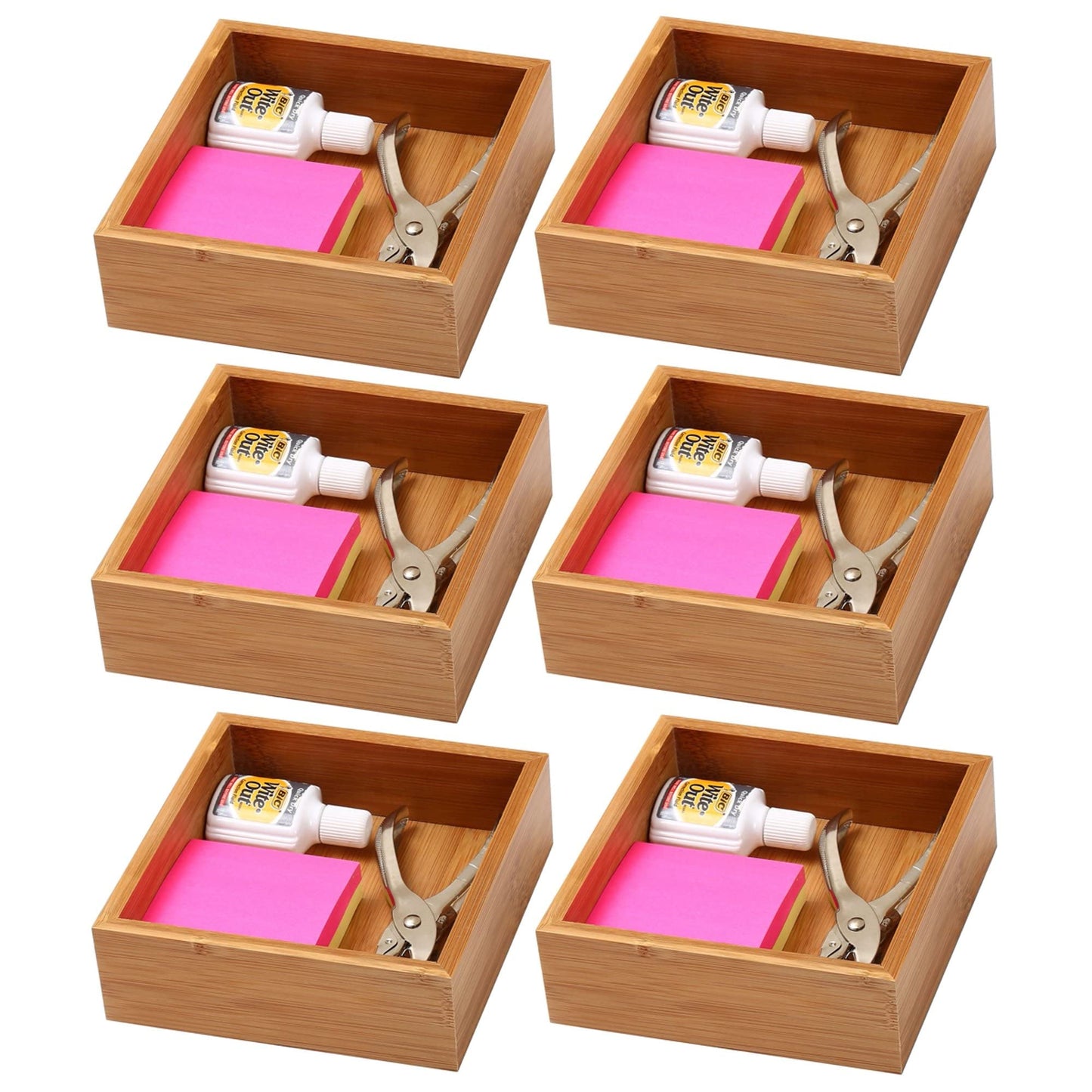 YBM HOME Bamboo Drawer Organizer Storage Box for Kitchen Drawer, Junk Drawer, Office, Bedroom