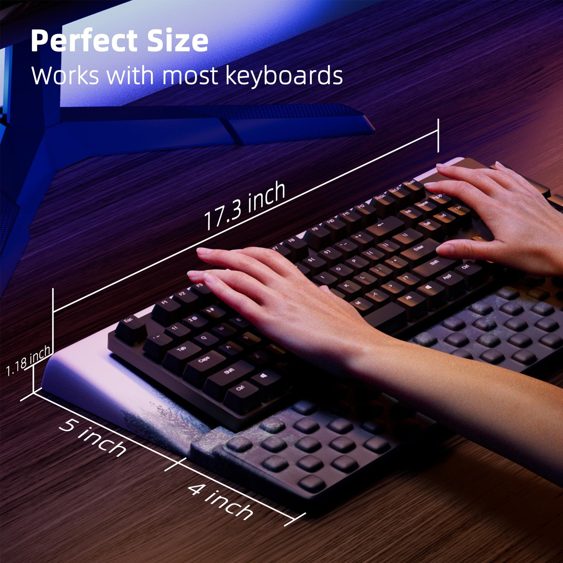 Ospelelf Keyboard Wrist Rest Pad, Comfy Ergonomic Keyboard Stand Holder, Office Desk Accessories