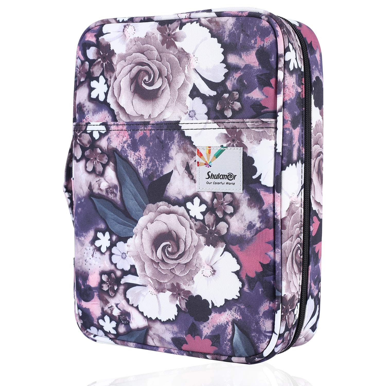 Shulaner Colored Pencil Case Slot Holds 220 Pencils or 144 Gel Pens with Zipper Closure Large