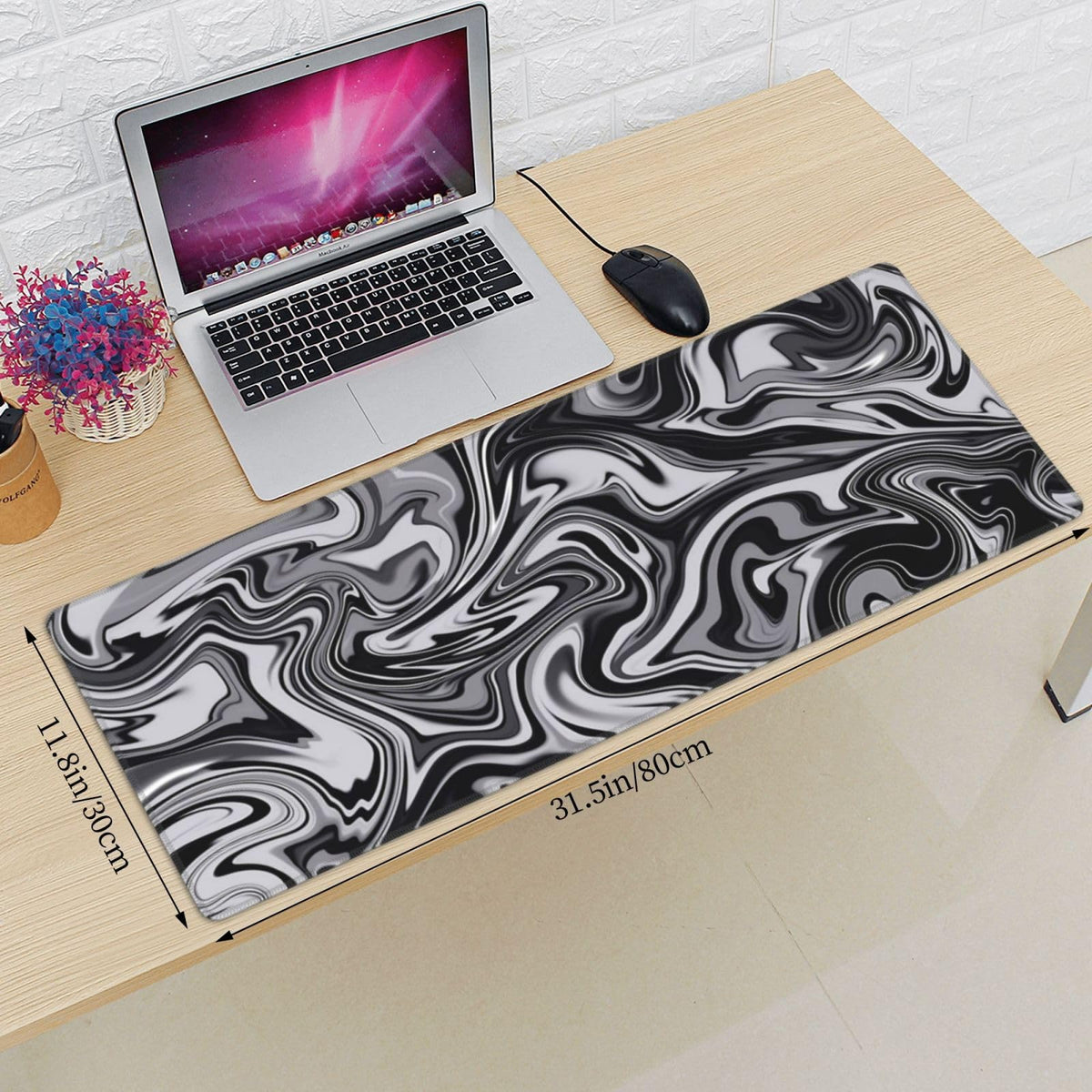 Sigouyinei Extra Large Desk Pad 31.5x12in Office Gaming Non-Slip Mouse Pad