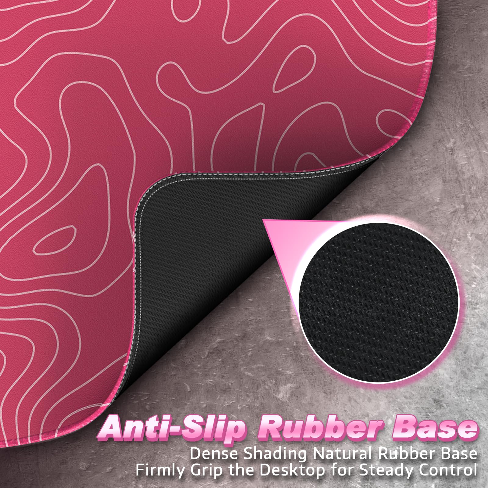 ATTACK SHARK CM02 Gaming Mouse Pad for Esports Speed Large Mouse mats for Desk Waterproof Surface