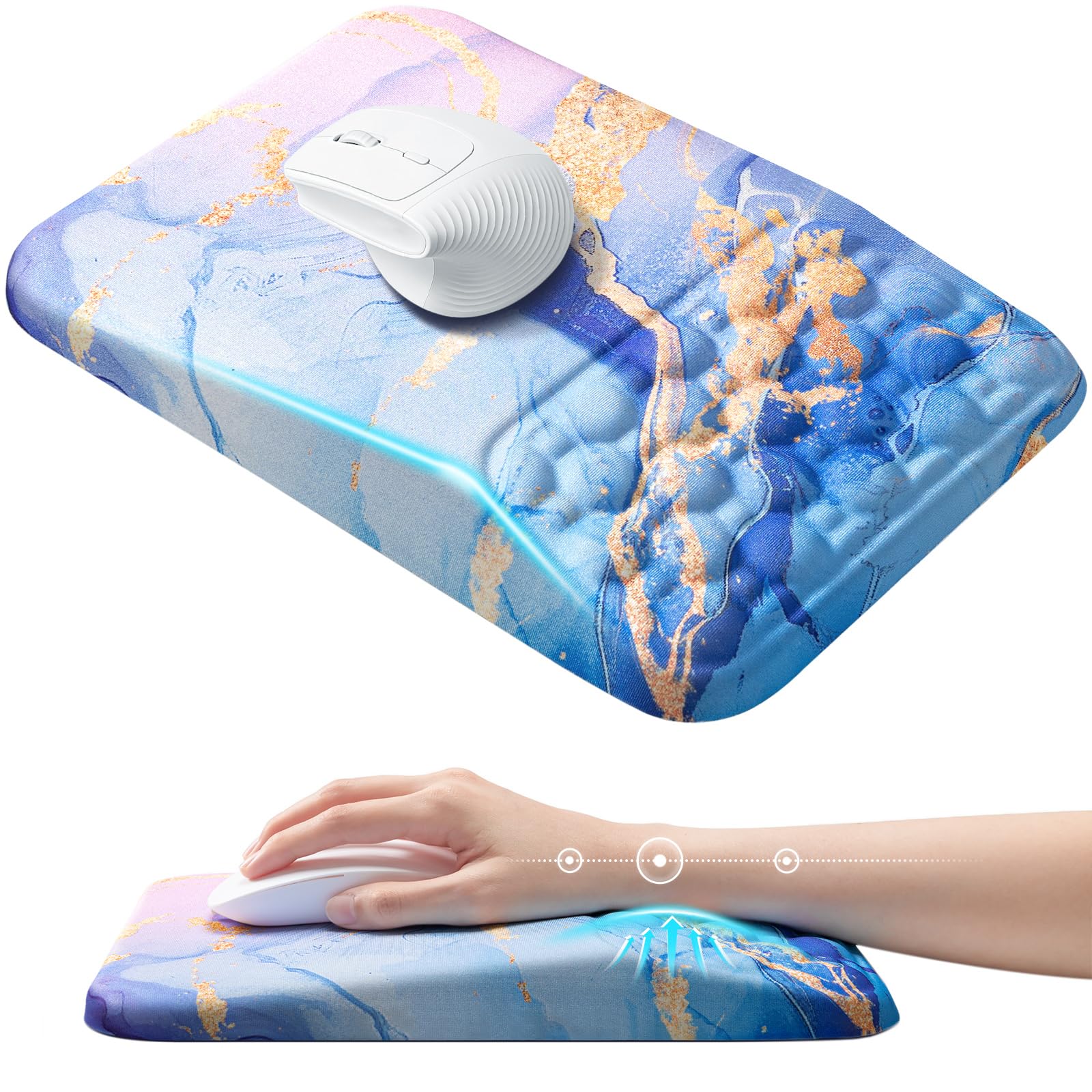 Ospelelf Mouse Pad with Wrist Rest Ergonomic Comfortable Pain Relief Mousepad Wrist Support for