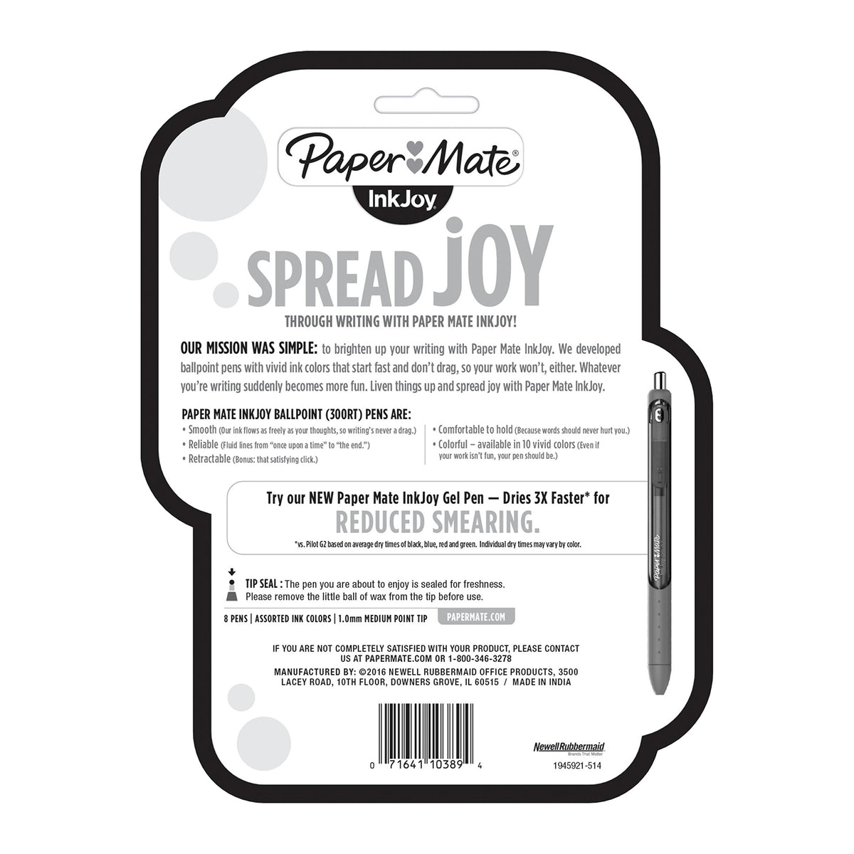Paper Mate InkJoy 300RT Retractable Ballpoint Pens, Medium Point (1.0mm), Assorted, 48 Count, 6