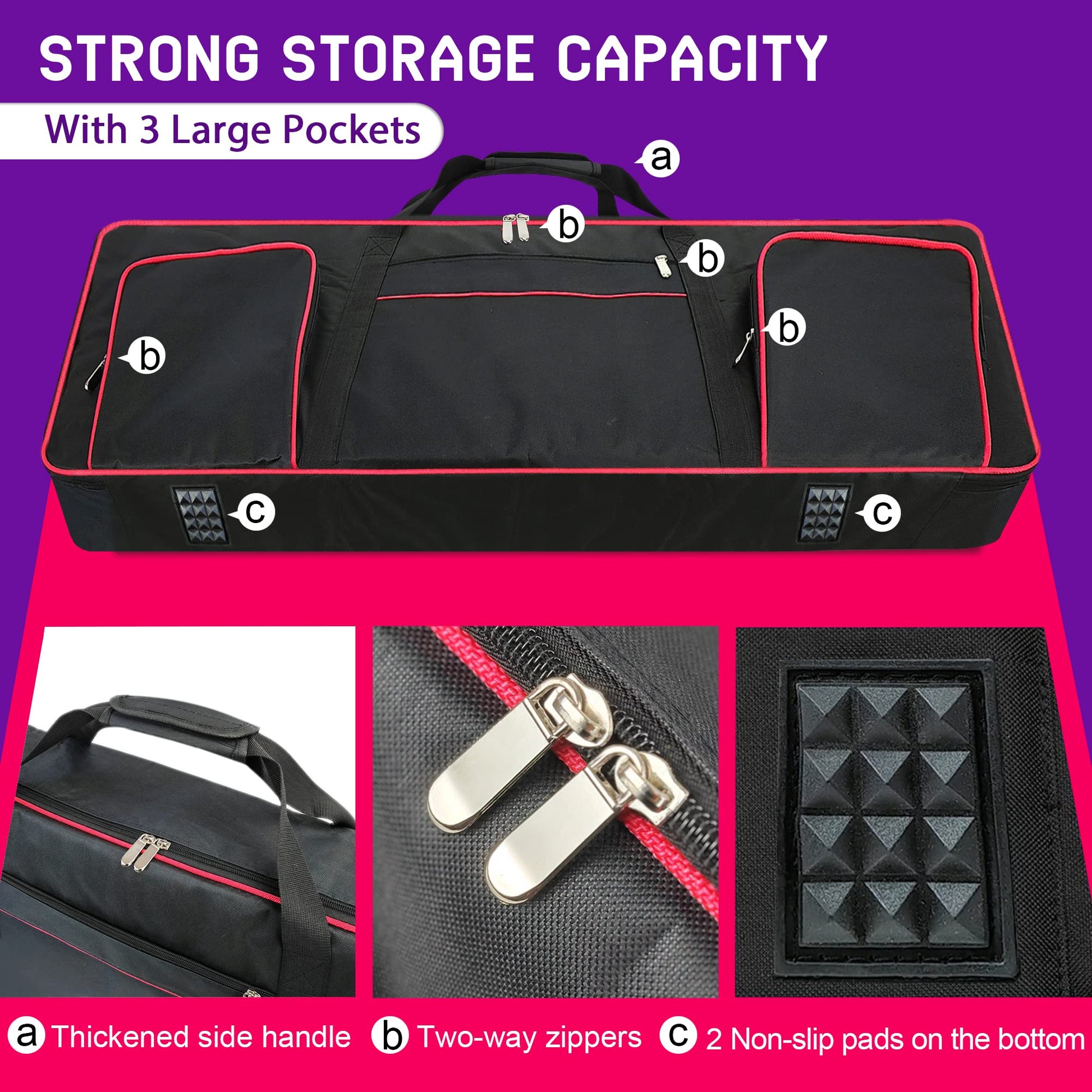 Ruibo 61 Key Keyboard Gig Bag Case,Portable Durable Keyboard Piano Waterproof 600D Oxford Cloth