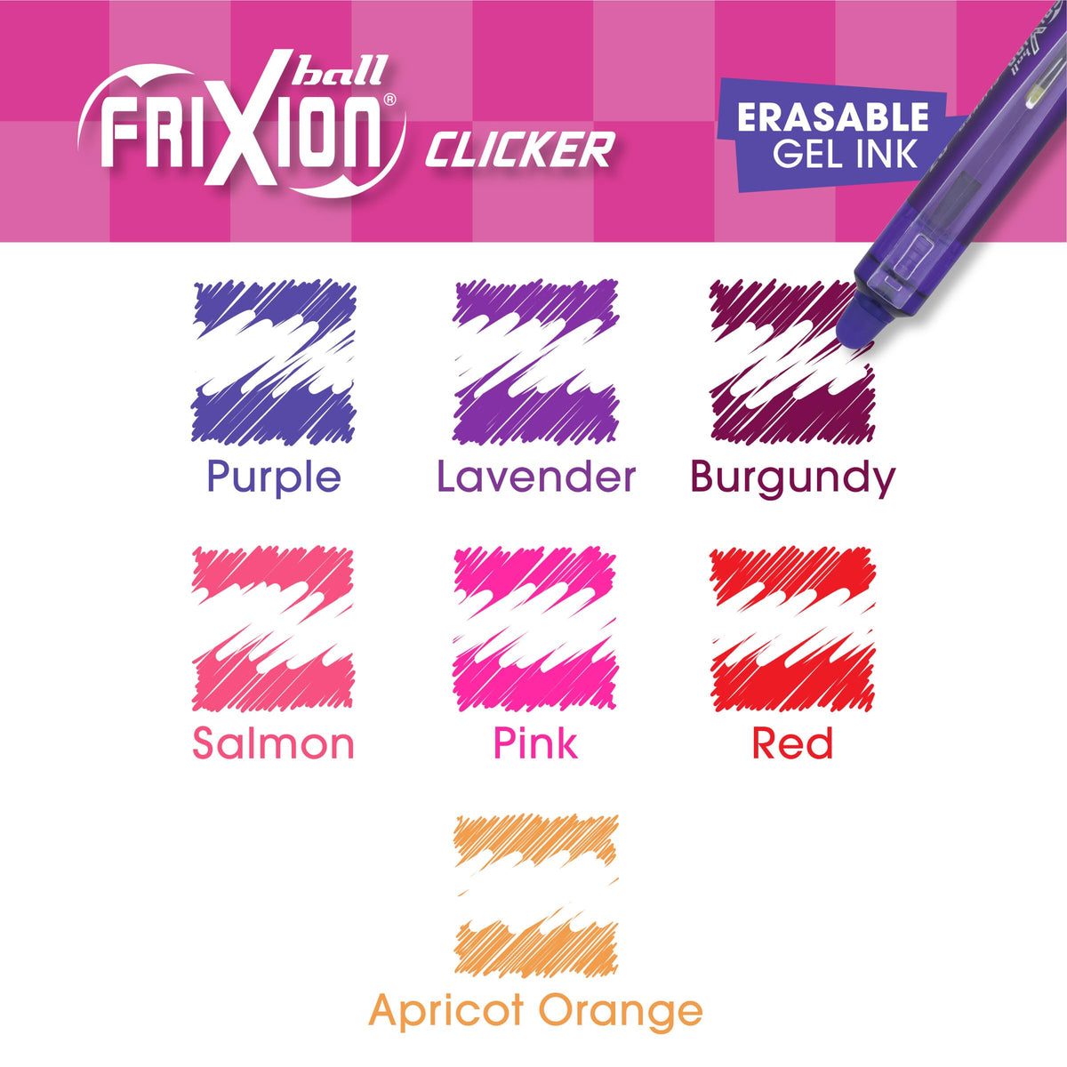 PILOT, FriXion Vibe Dreamglow 7 Pack, Fine Point 0.7 mm