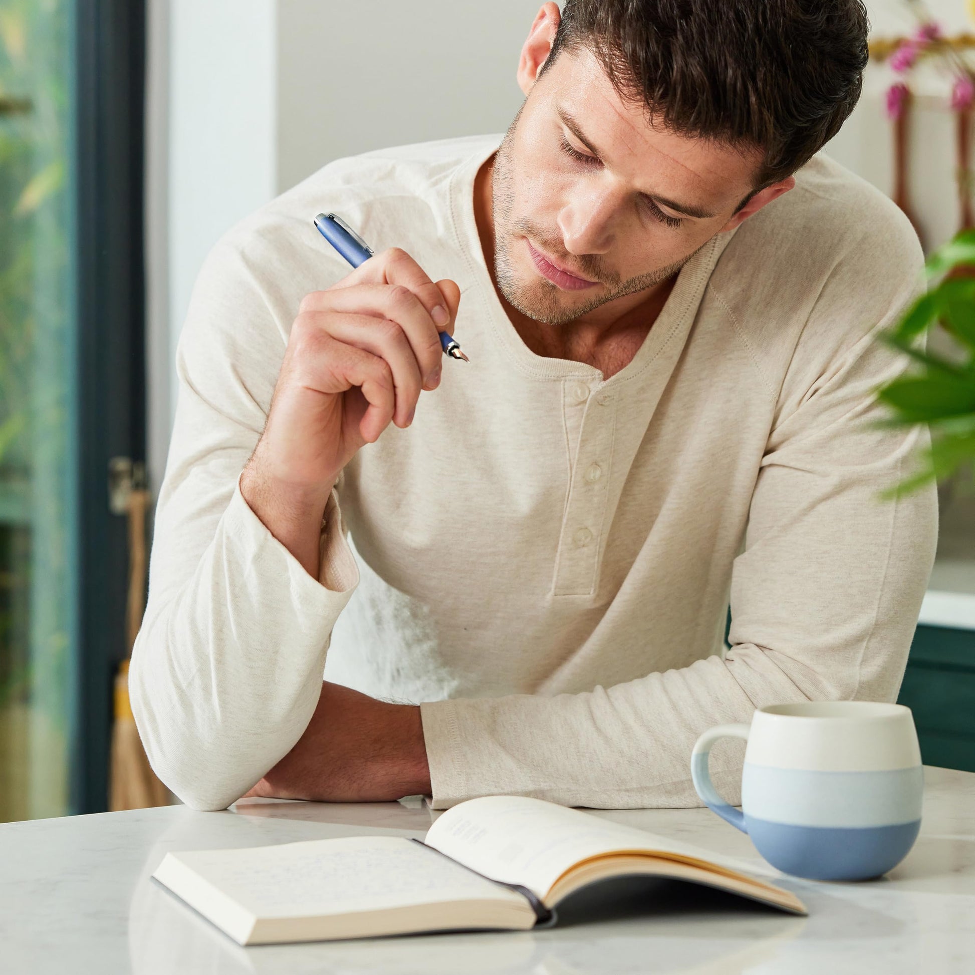 Parker IM Writing Rituals Fountain Pen | Peaceful Blue Finish with Gradient & Chrome Trims | Fine
