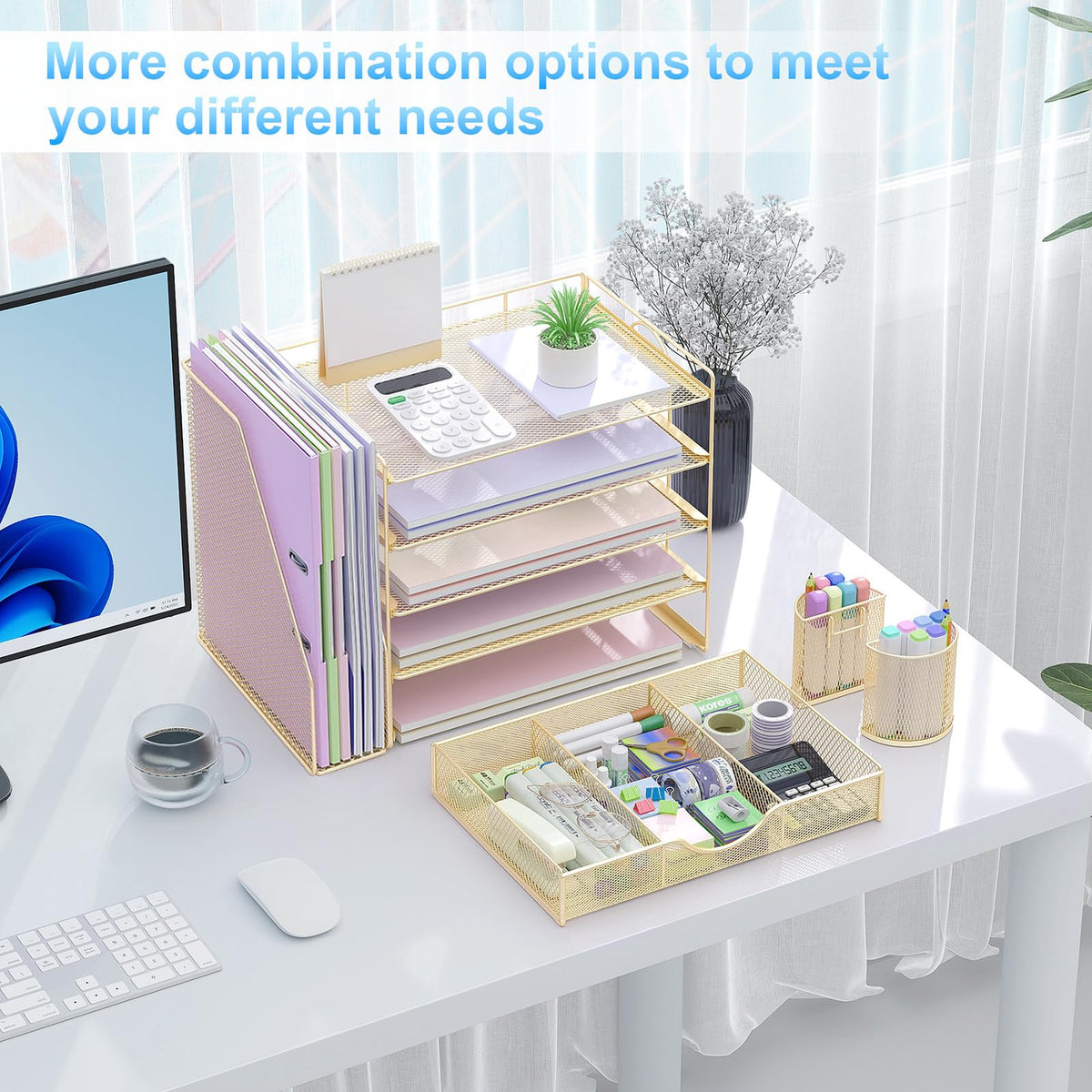 gianotter 5-Tier Desk Organizer with Drawers and File Holders