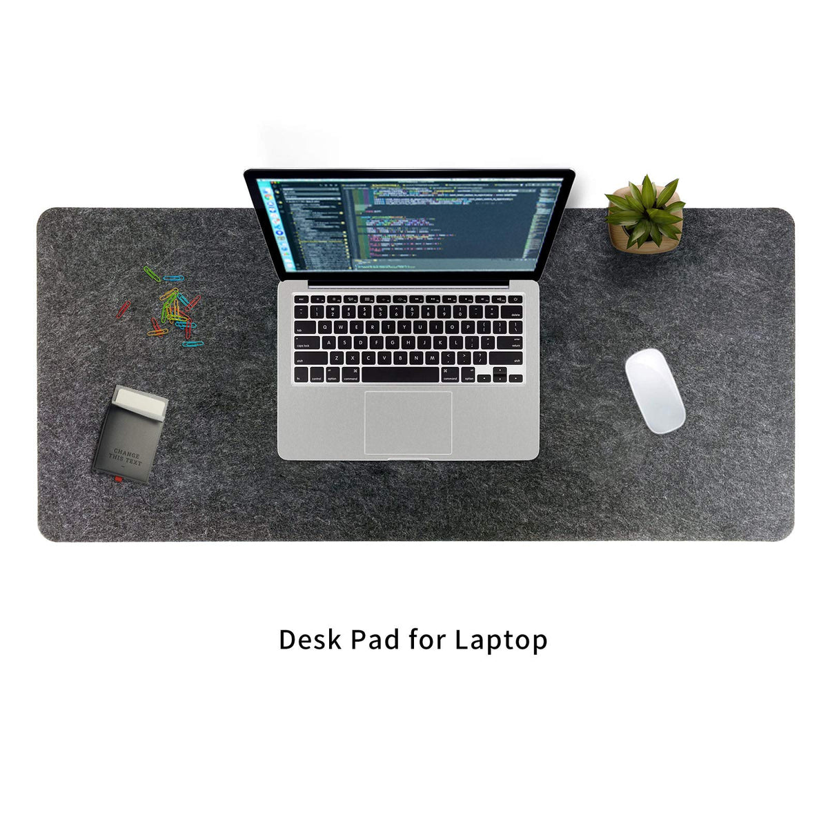 DAWNTREES Felt Desk Mat,Full Keyboard Mat,36" x 16",Dark Gray