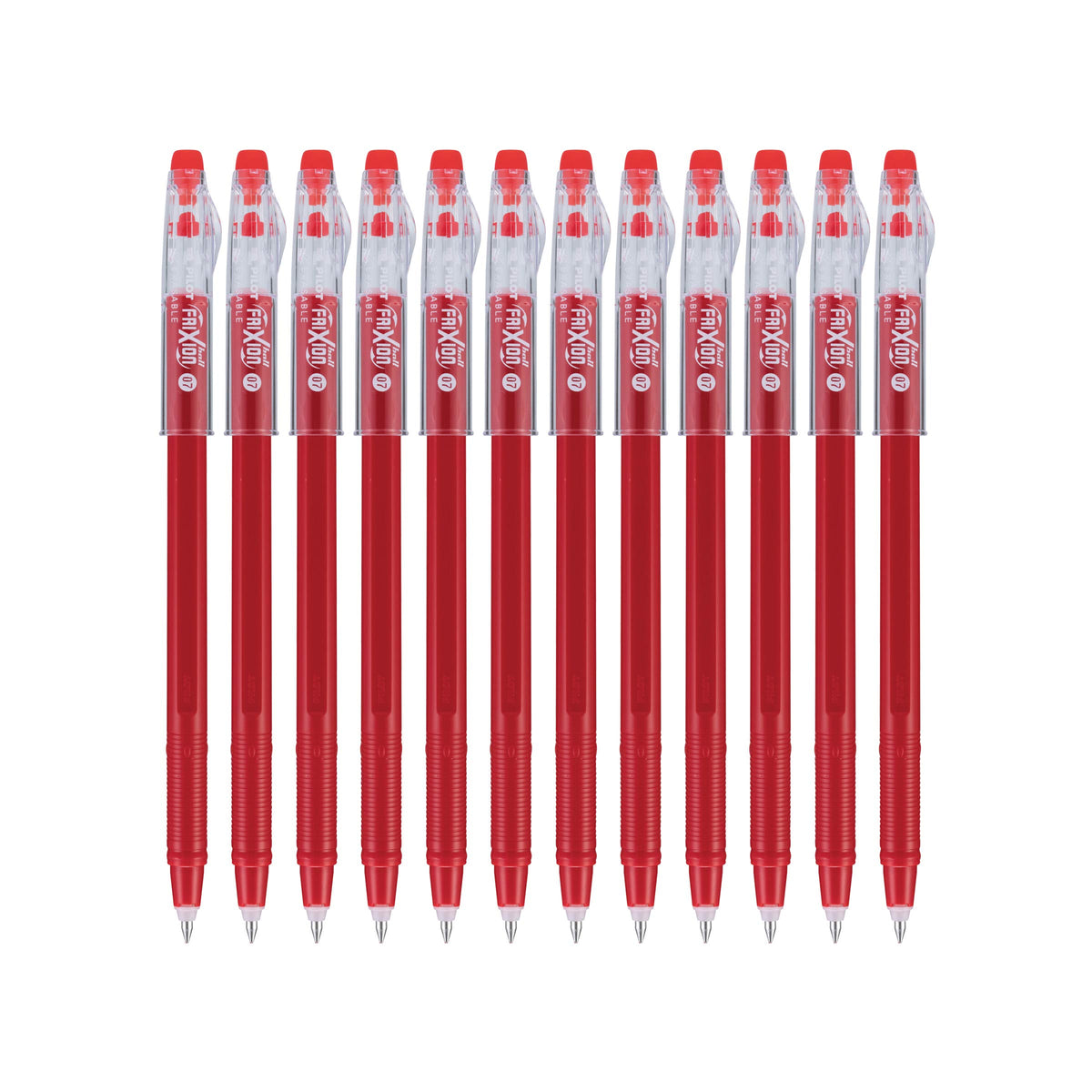 PILOT FriXion ColorSticks Erasable Gel Ink Pens, Red, Pack of 12