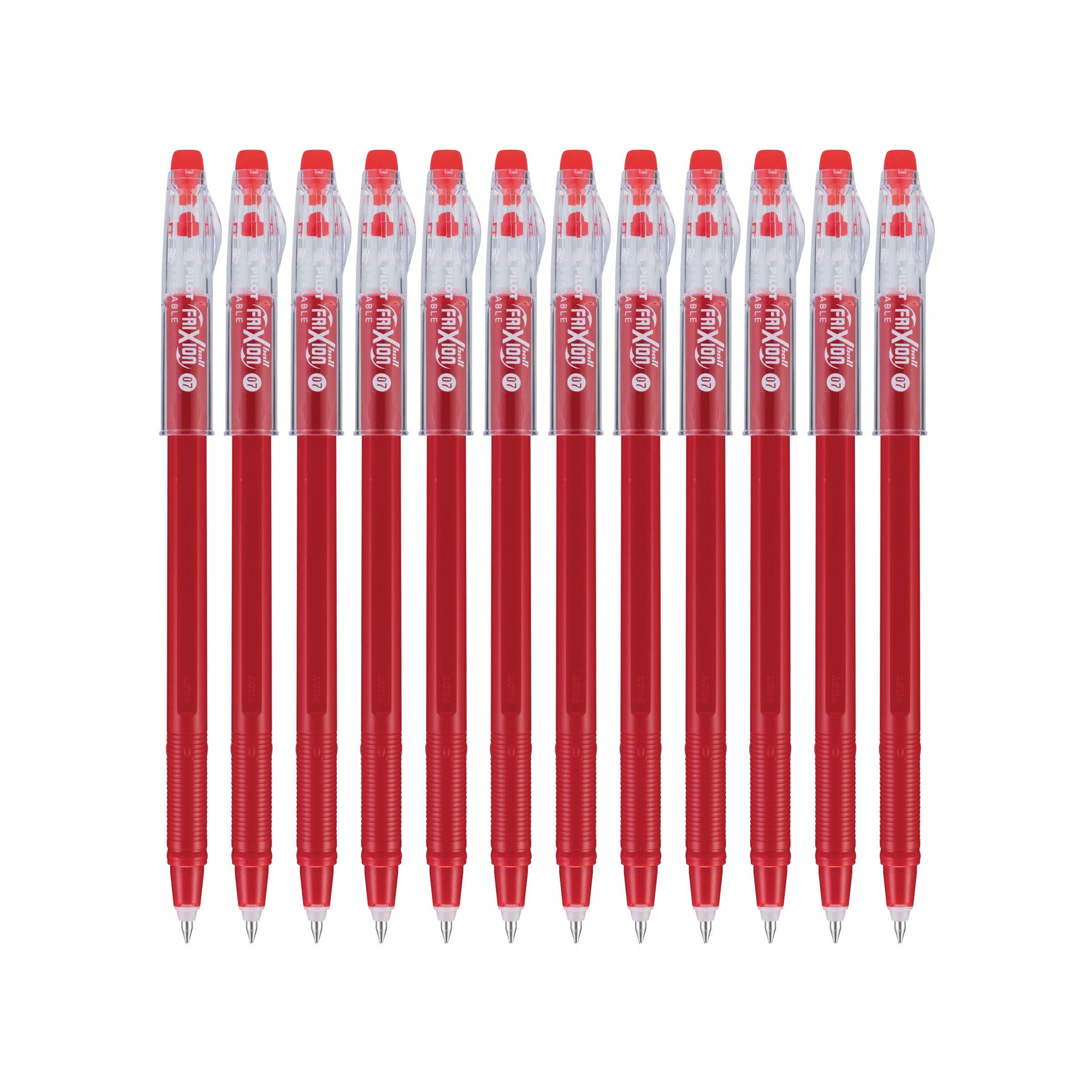 PILOT FriXion ColorSticks Erasable Gel Ink Pens, Red, Pack of 12