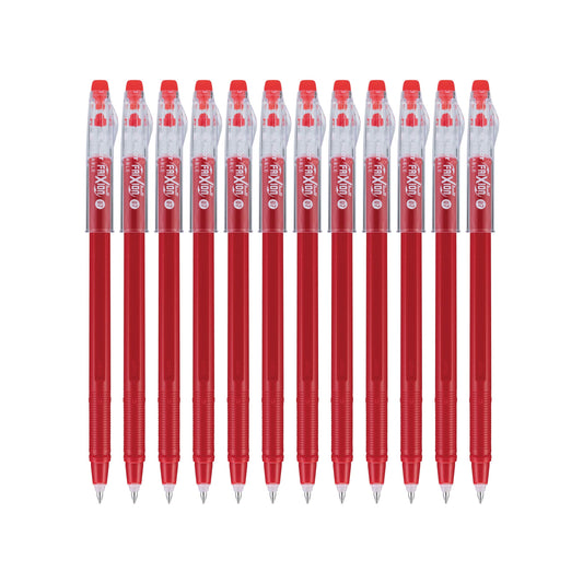 PILOT FriXion ColorSticks Erasable Gel Ink Pens, Red, Pack of 12