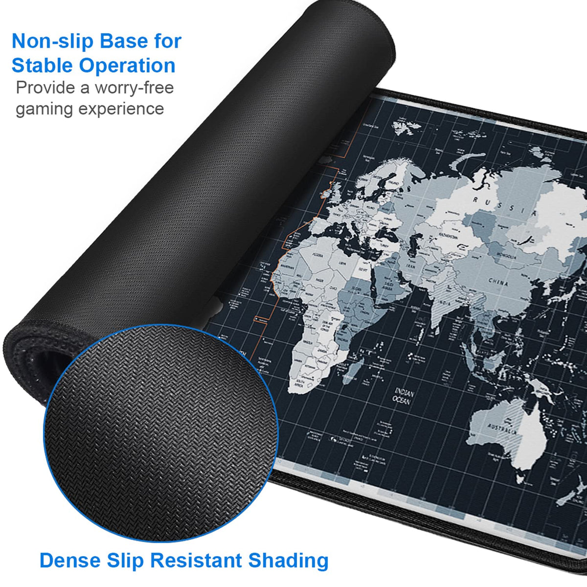 Large Gaming Mouse Pad with Stitched Edges, 31.5x15.7 in Extended Computer Keyboard Mouse Mat