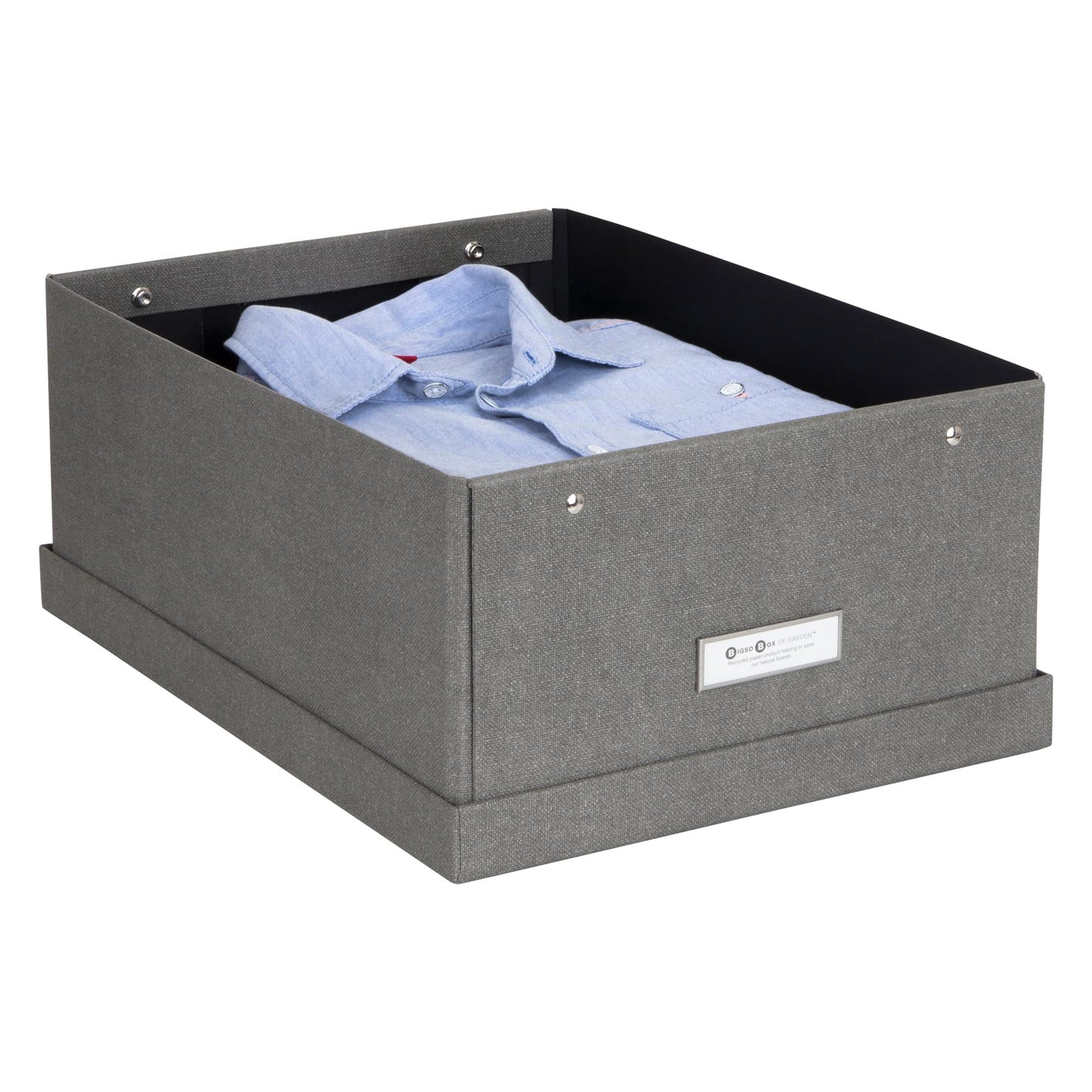 Bigso Box of Sweden Katia KD Collapsible Photo Storage Box with Labelframe for Easy Identification
