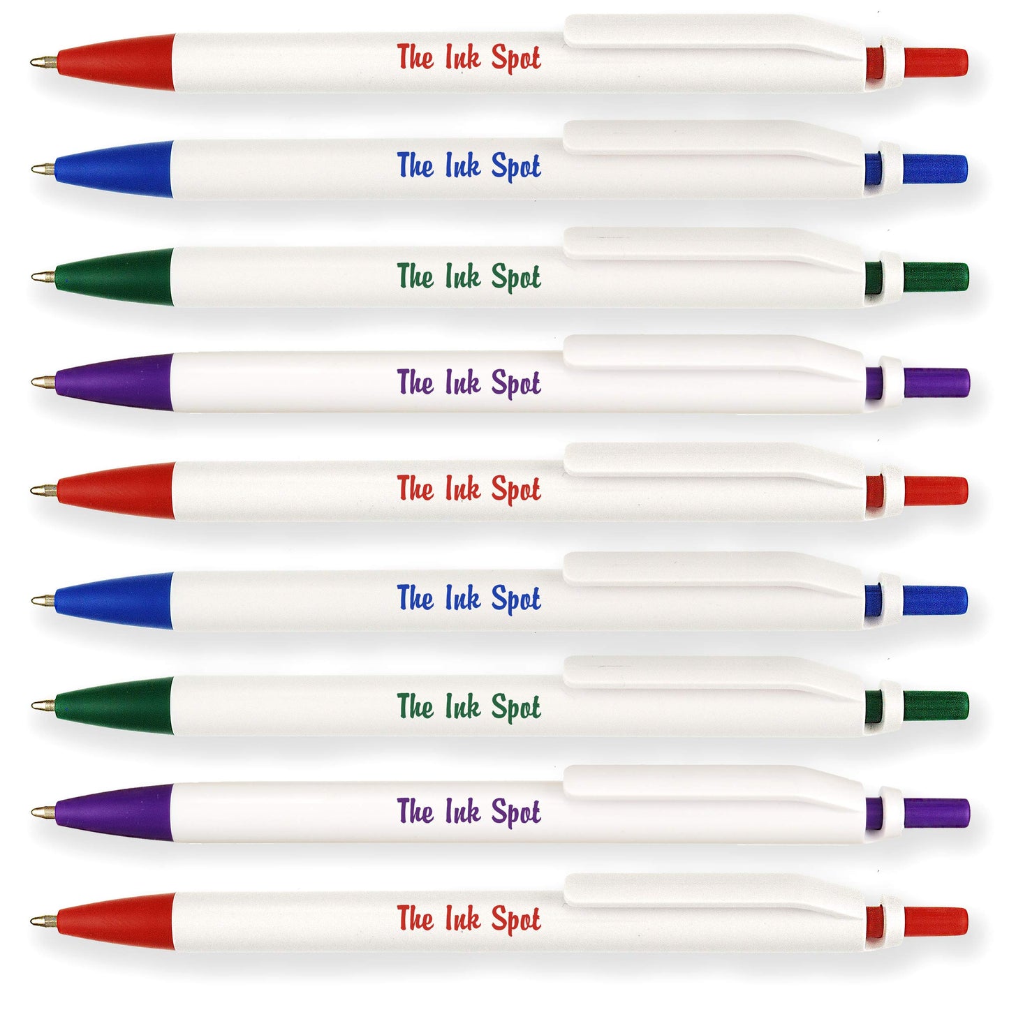 100 Excel Classic Click Personalized Custom Printed Pens - Assorted Trim