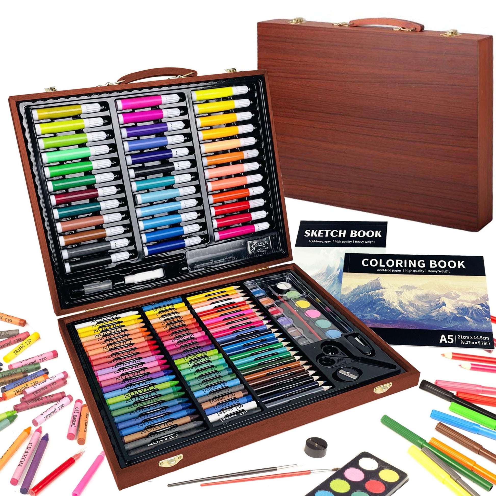 KINSPORY Drawing Case, 150 Pieces Drawing Supplies