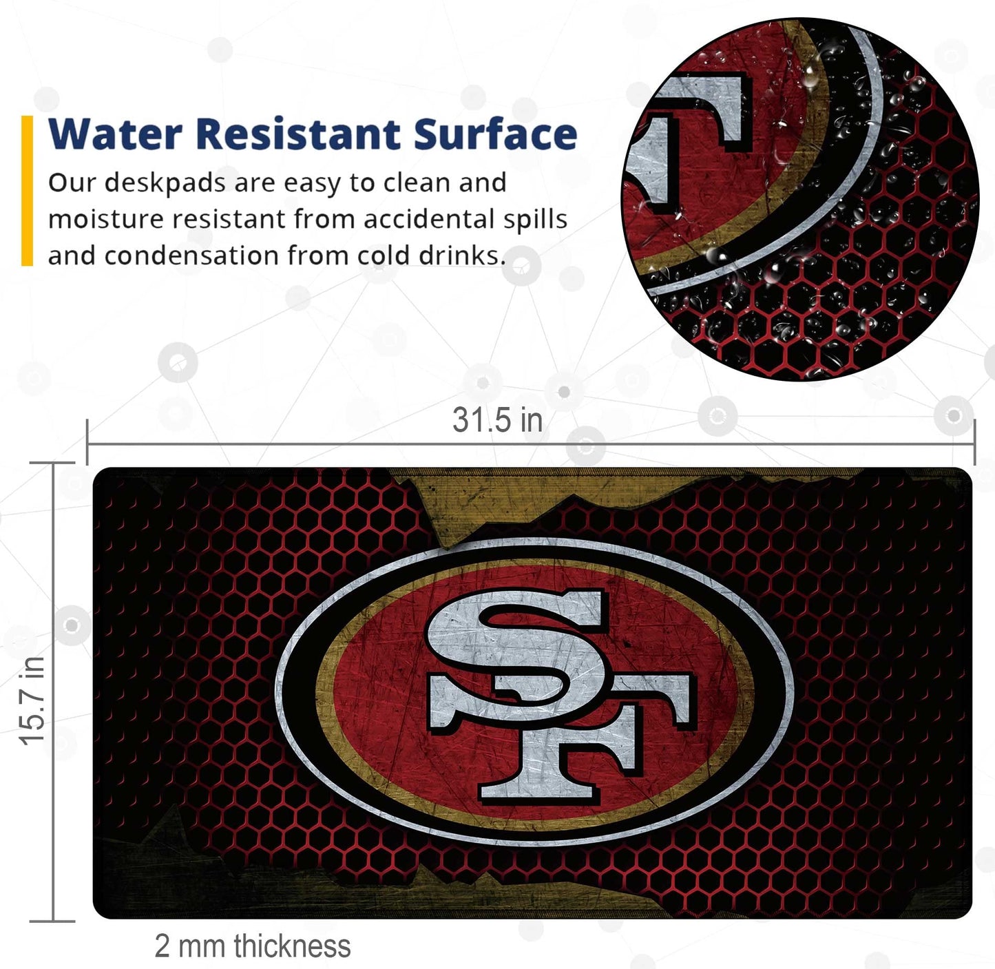 Large Mouse Pad Desk Mat for Home Office, Gaming Mousepad Extended Desk pad - Computer Keyboard