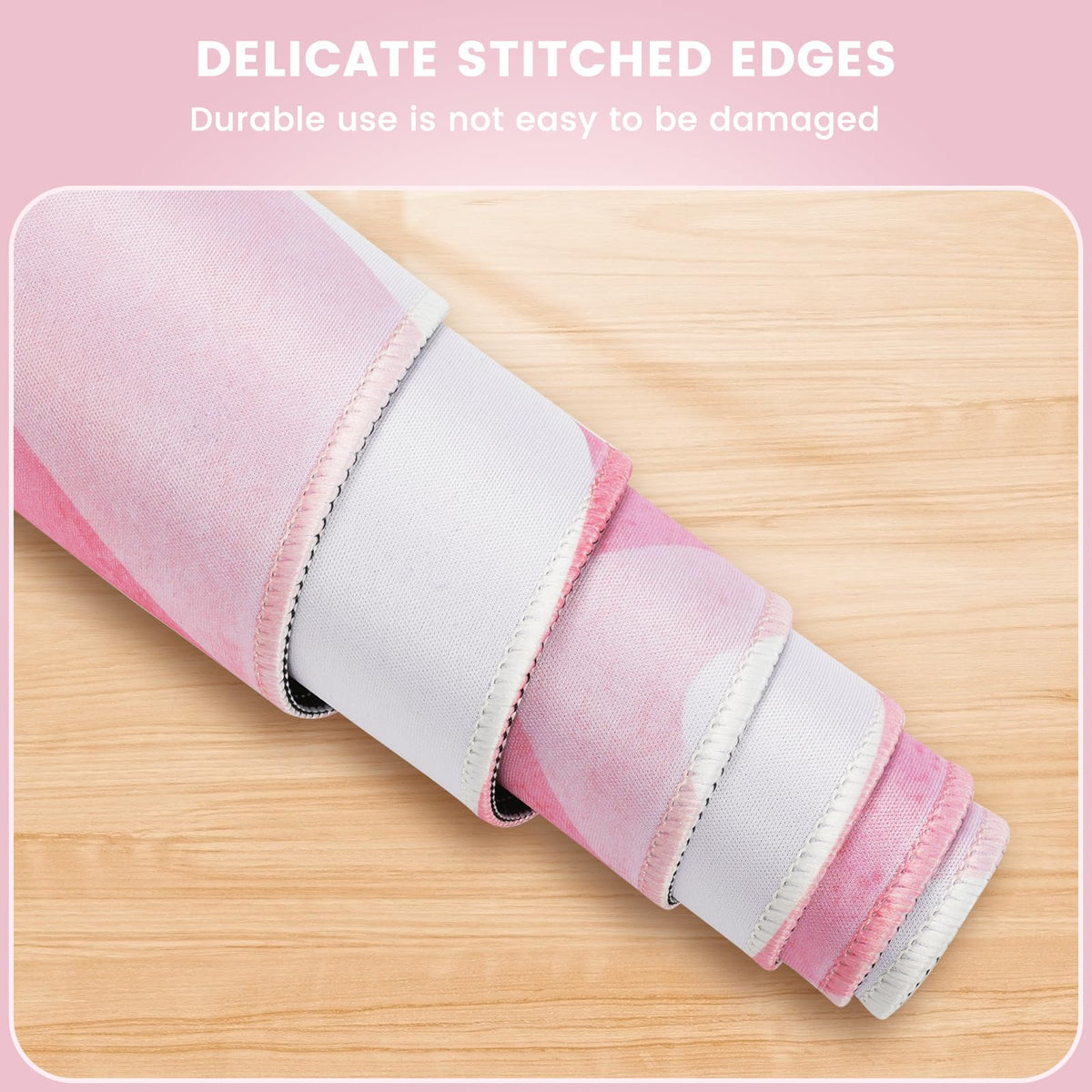 iLeadon Pink Desk Mat, Big Mouse Pad, XXL Extended Gaming Mouse Pad