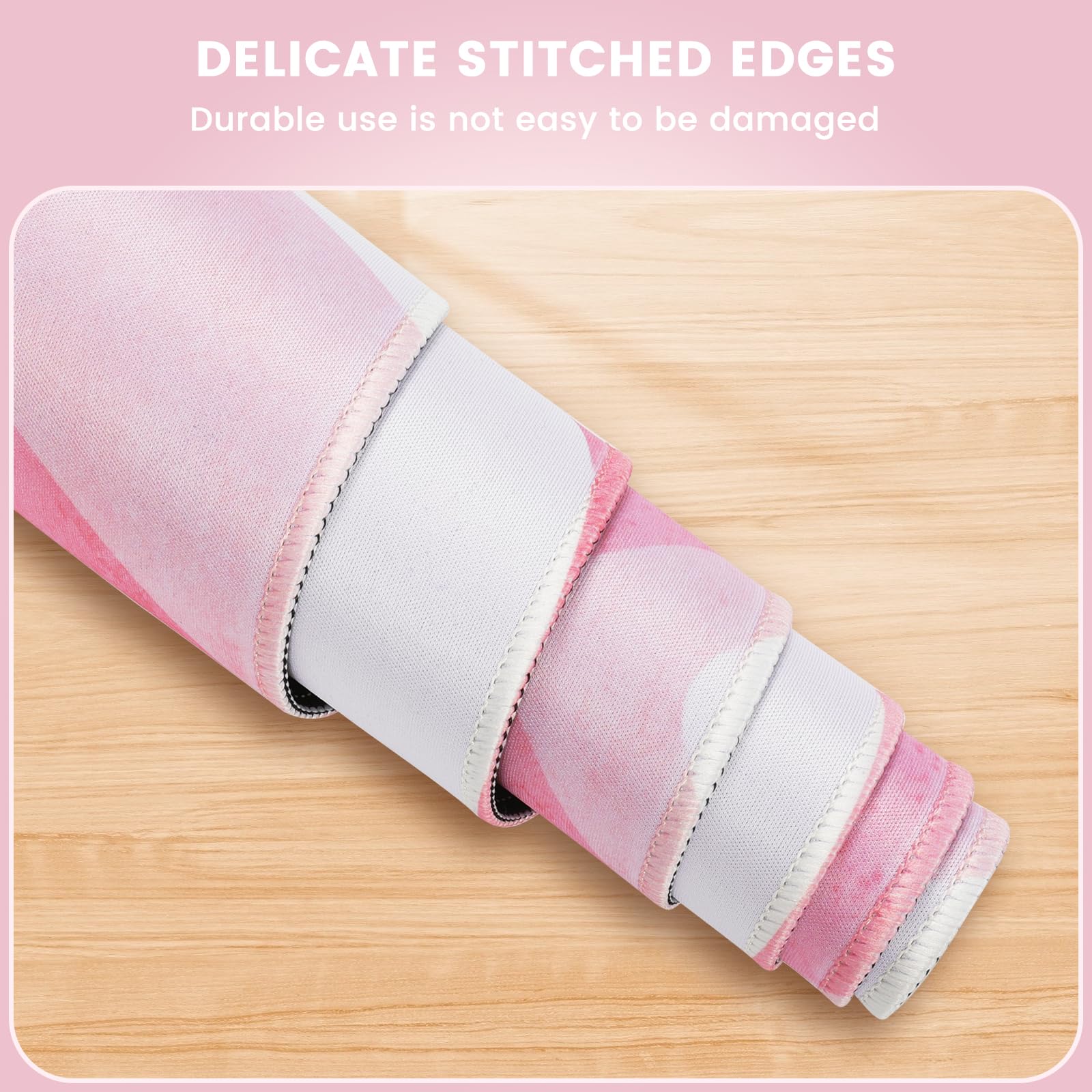 iLeadon Pink Desk Mat, Big Mouse Pad, XXL Extended Gaming Mouse Pad