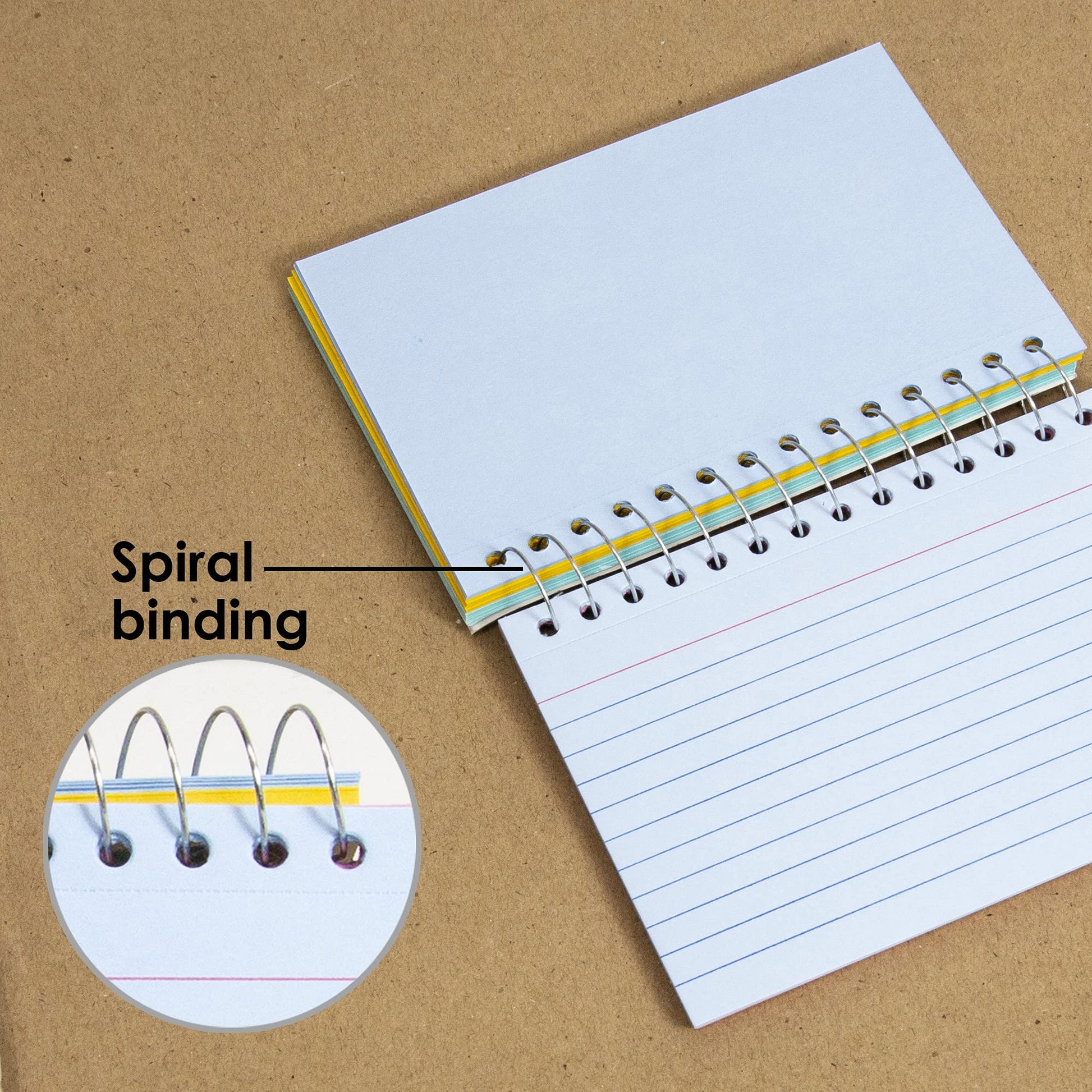 BAZIC Products Colored Spiral-Bound Index Cards, 3 x 5 in, 50 Ct, 36-Case