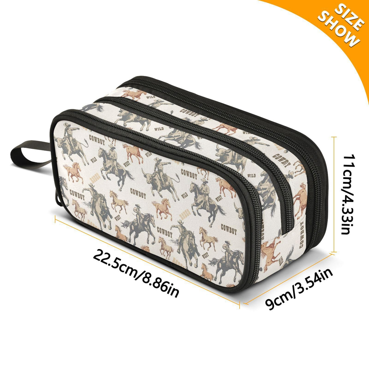 Sletend Pencil Case Snail Mushroom Palm Leaves 3 Compartments Pencil Pouch